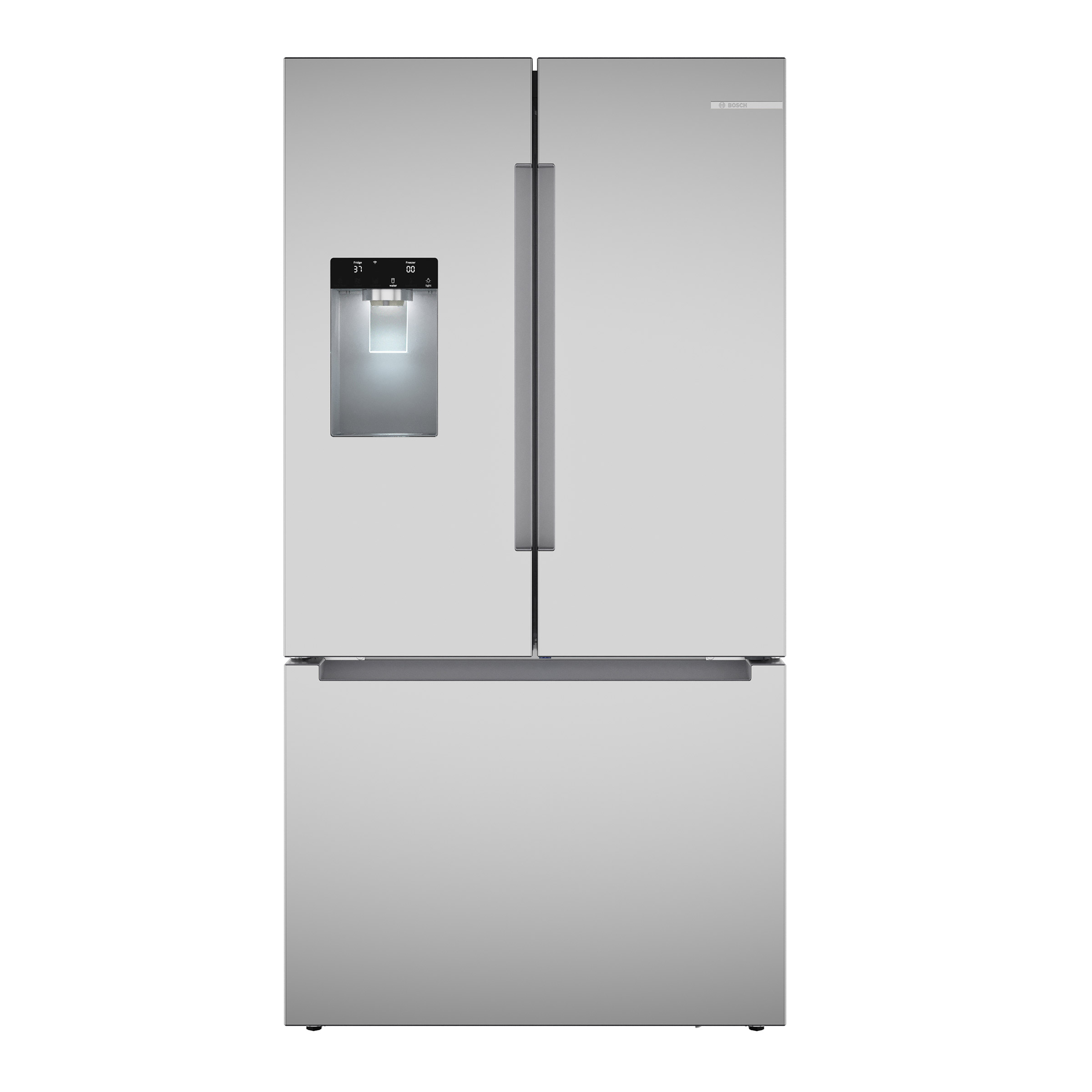 Bosch 100 Series 26 cu. ft. Bottom Mount French Door Refrigerator with External Water and Ice Dispenser 