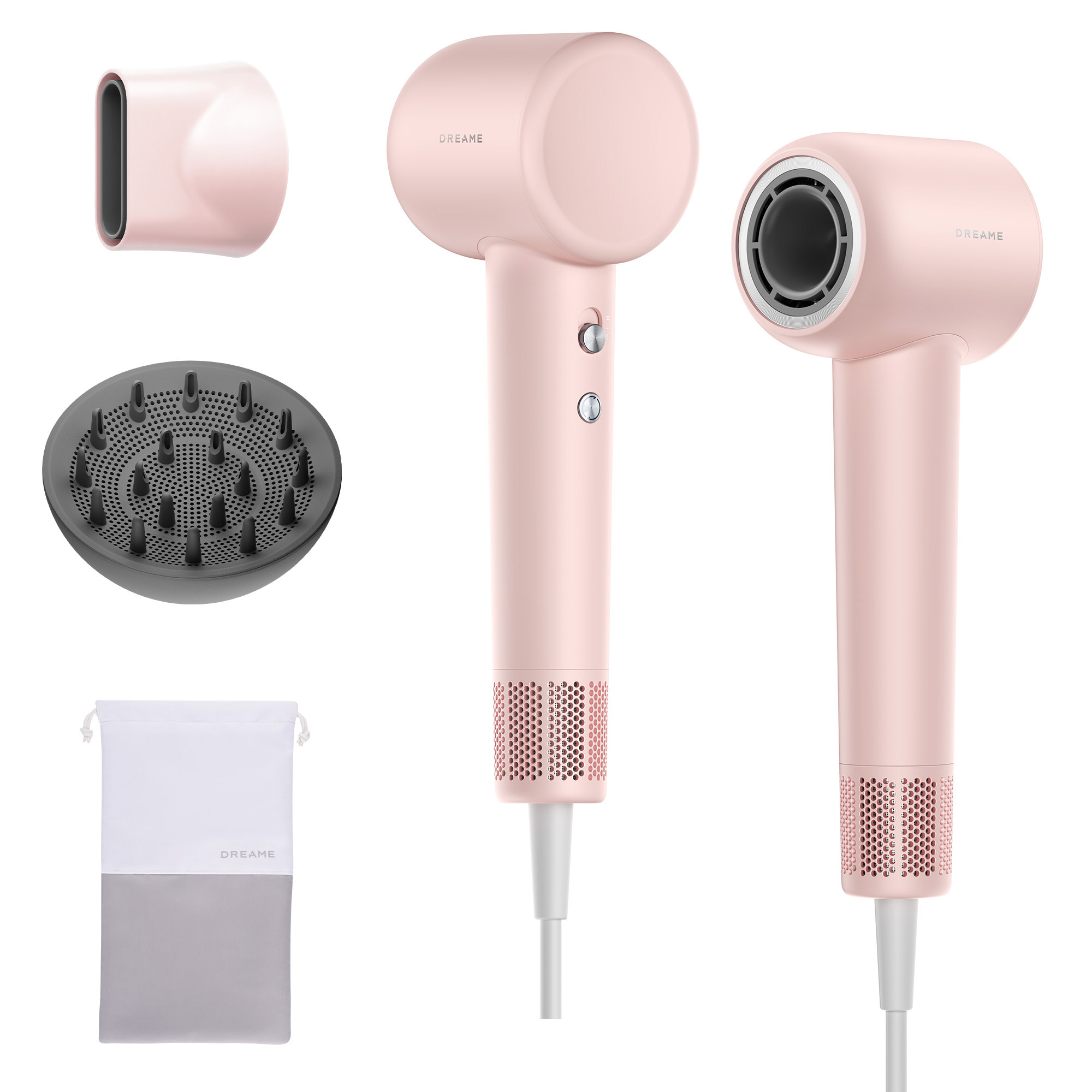 Dreame Hair Gleam High-Speed Hair Dryer with Diffuser and Smoothing Attachment