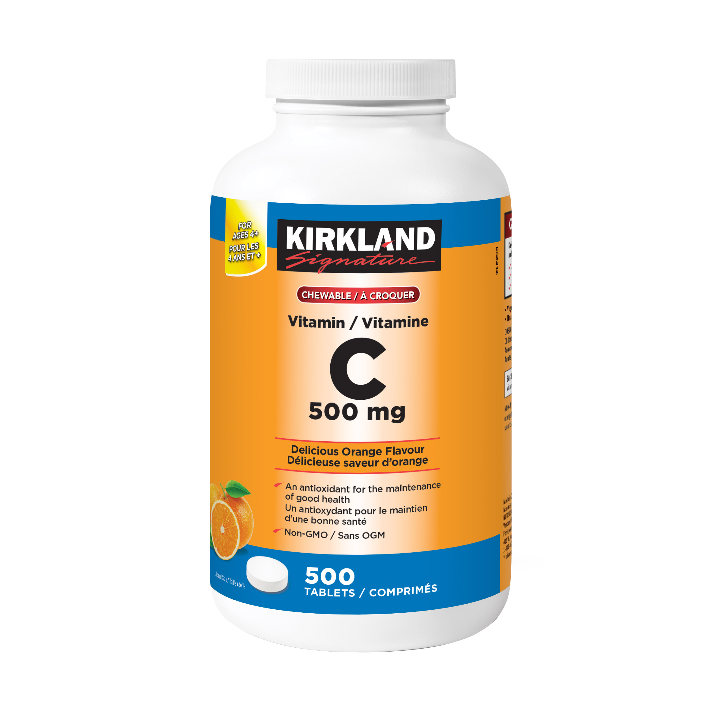 Kirkland Signature Vitamin C 500MG, 500 Chewable Tablets