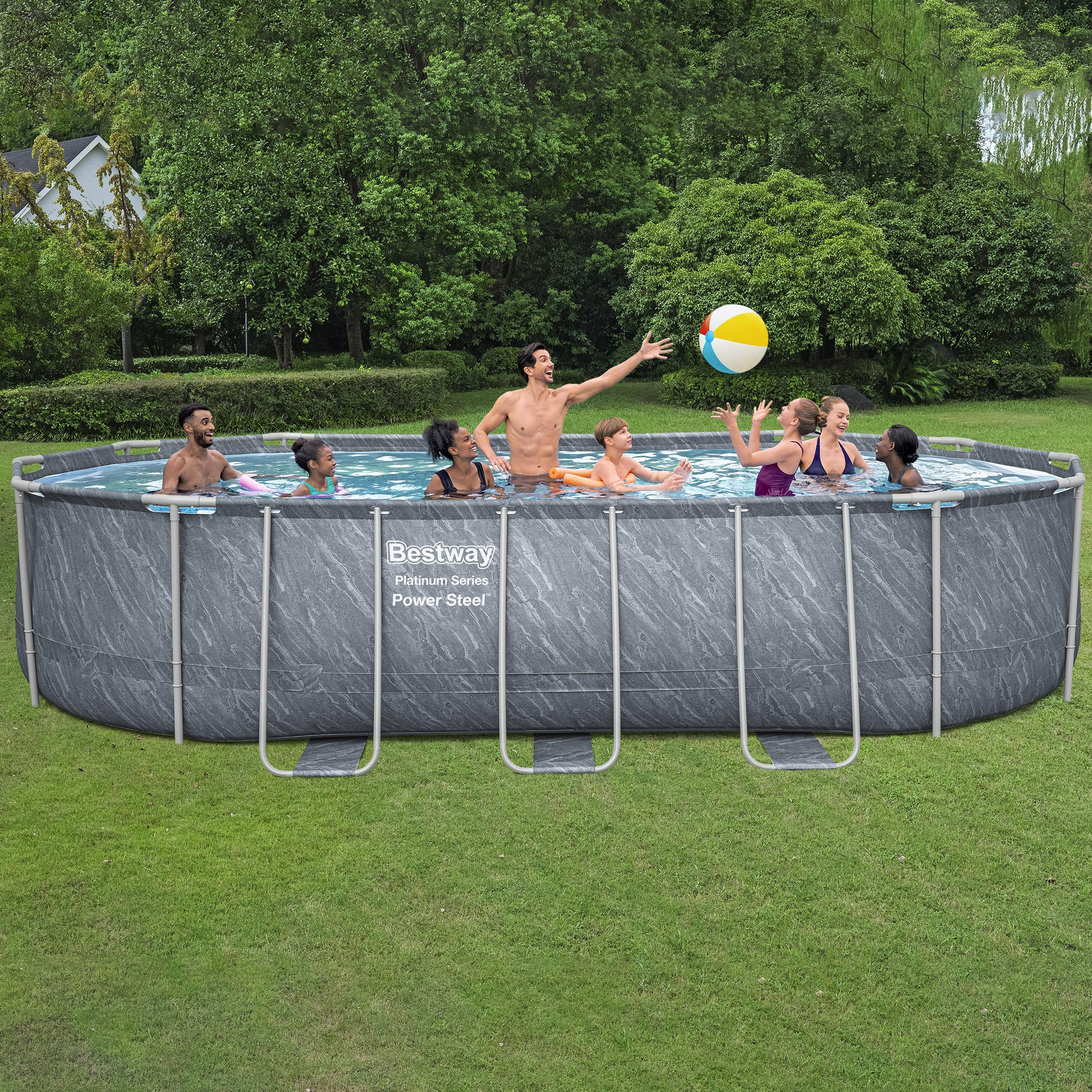 Bestway Platinum Series Power Steel Above Ground Pool Set 6.10 m (20 ft.)