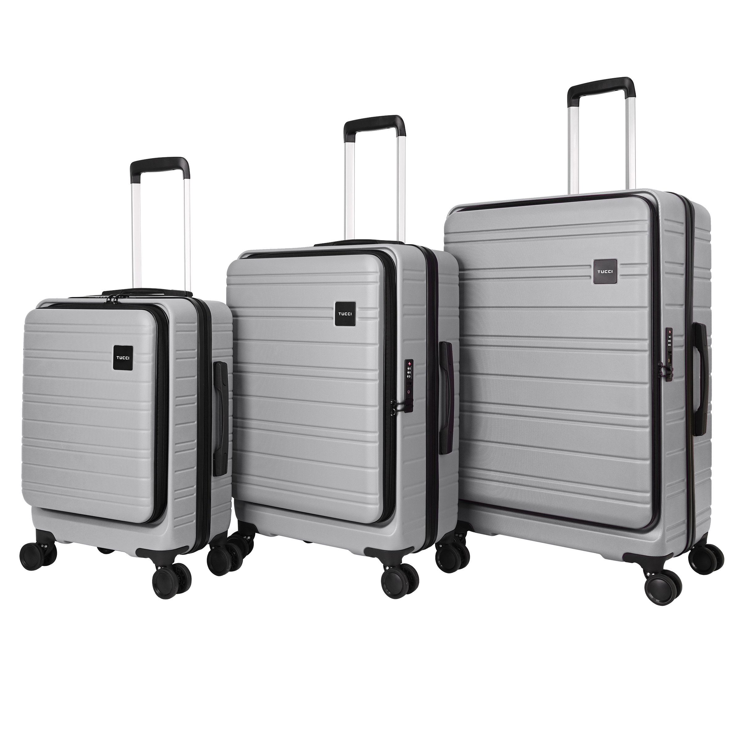Tucci 3 piece Hardside Circolo Luggage Set