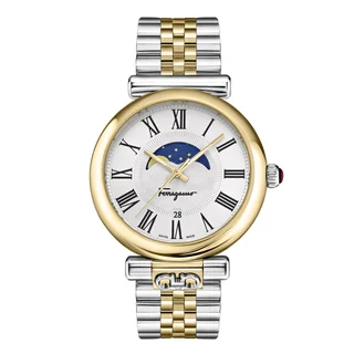 FERRAGAMO ORA 40MM MOONPHASE SUNRAY DIAL WOMENS QUARTZ WATCH