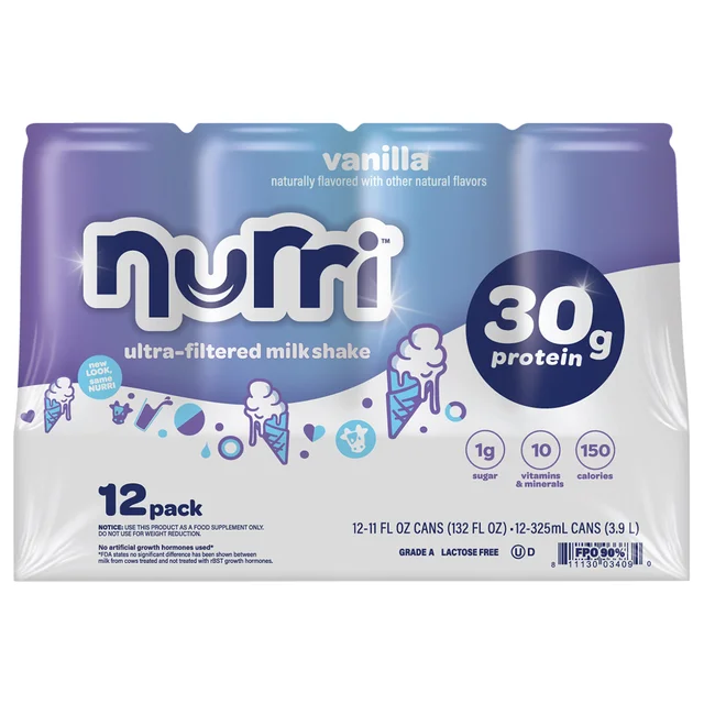 NURRI PROTEIN SHAKE VANILLA 11 FL OZ/12 PK