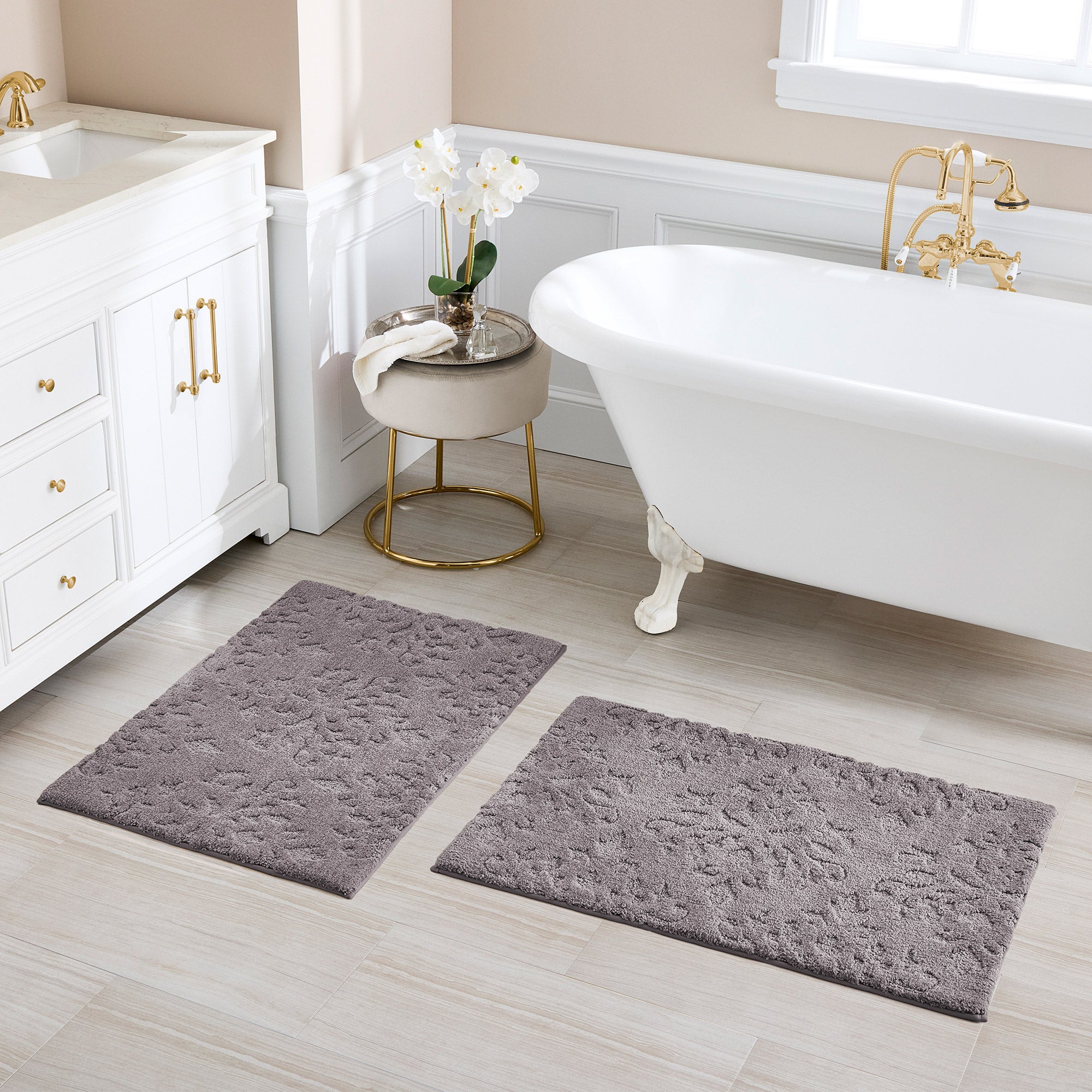 Charisma Drylon Medallion Bath Rugs, 2-pack | Costco
