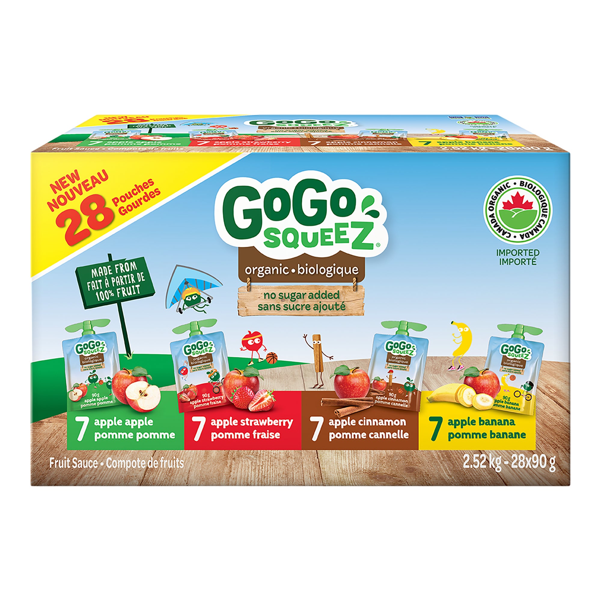 GoGo squeeZ Organic Fruit Sauce, 28 × 90 g | Costco