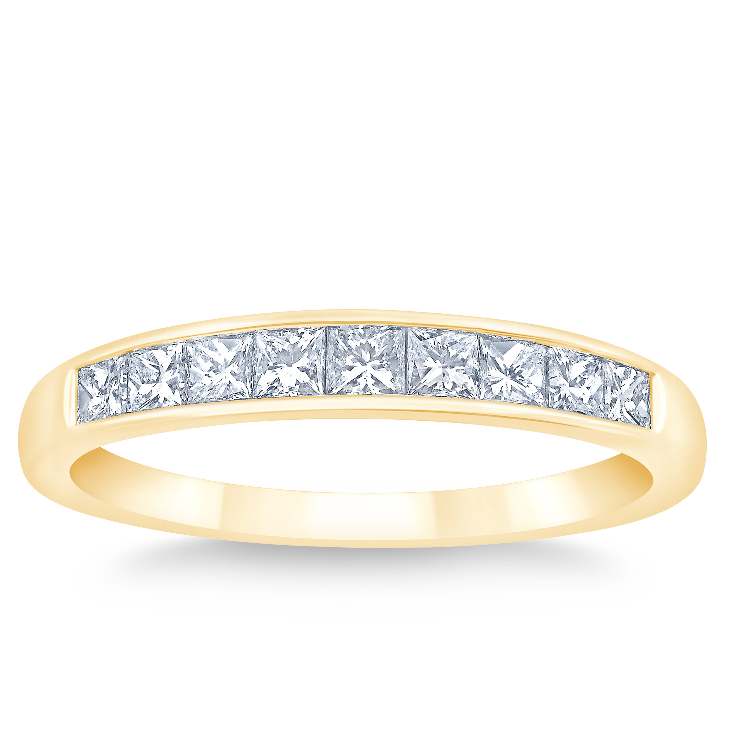 Princess Cut Channel Set Diamond Wedding Band (0.50 ctw)