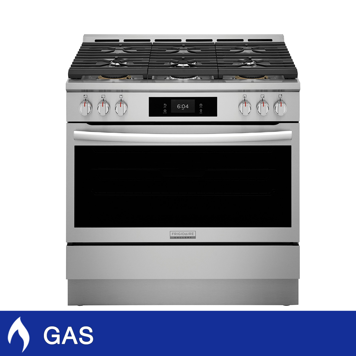 Frigidaire Gallery 36 in 4.6 cu. ft. Stainless Steel 6-Burner Gas Range with Total Convection and Air Fry