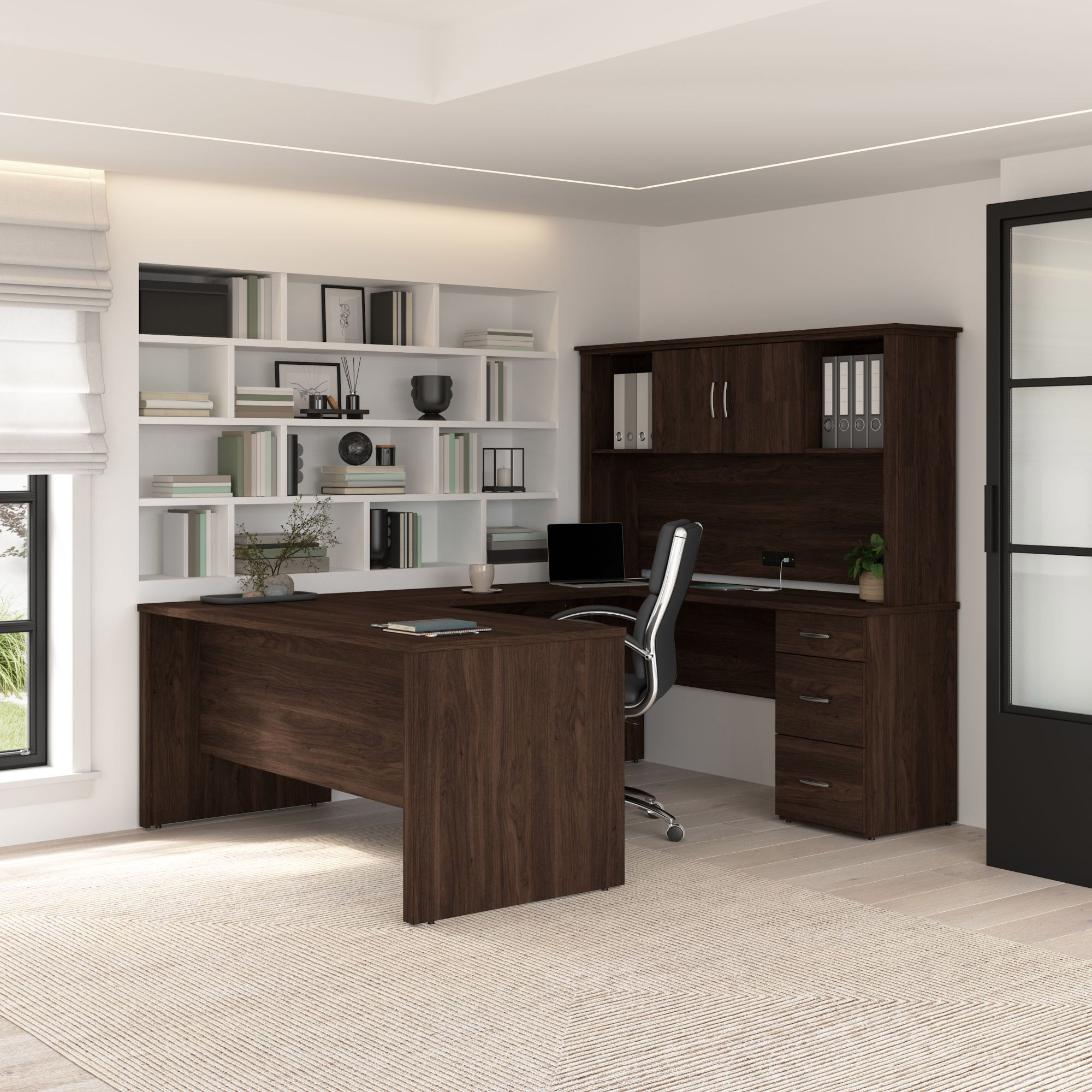 Gosford U Shaped Desk with Hutch