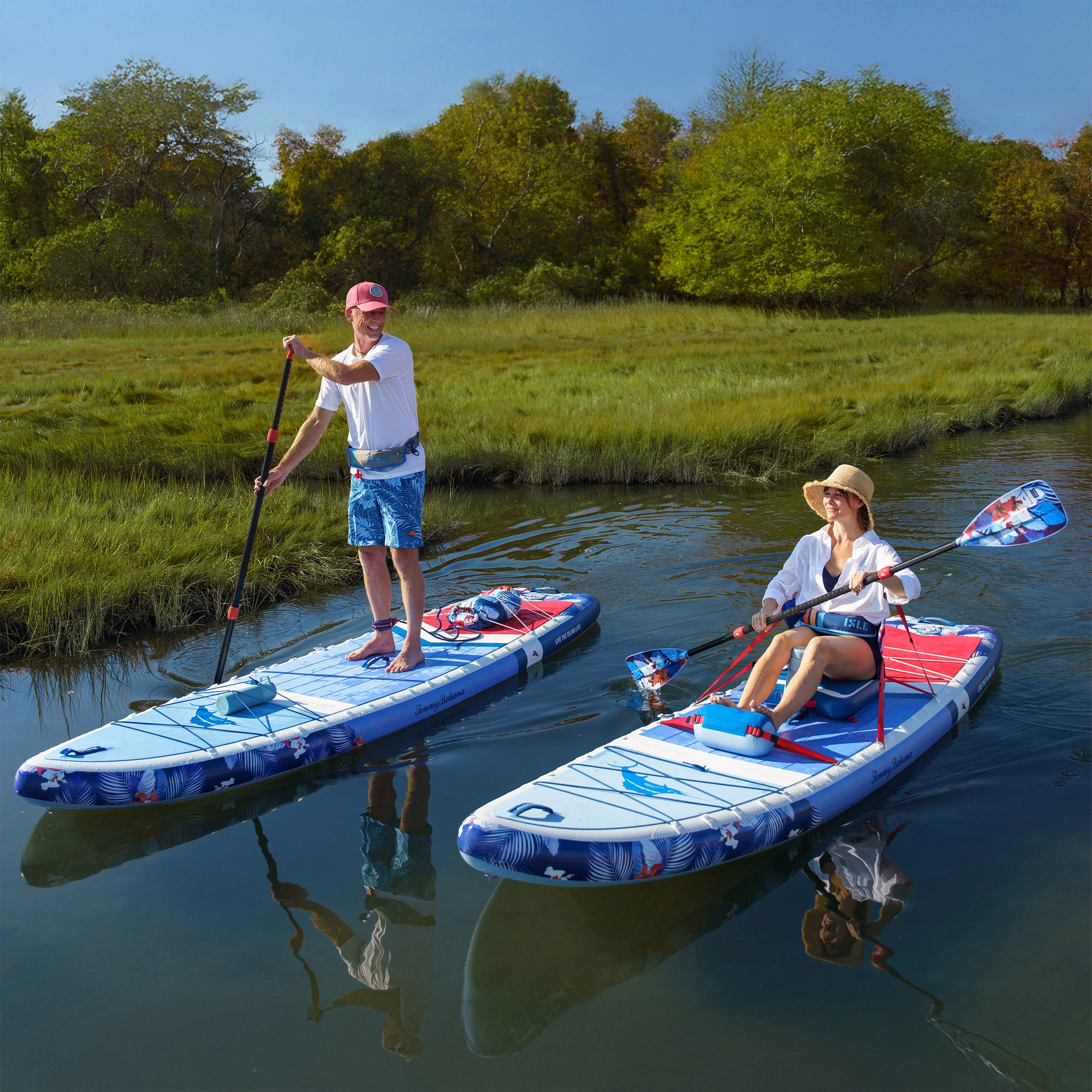 Tommy Bahama Marlin 11’6” 2-in-1 Inflatable Paddle Board/Kayak Package