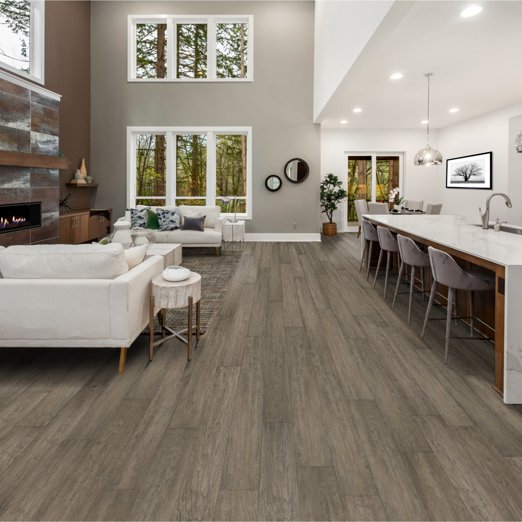 Versaclic Antique Sawmill Oak 22.8 cm (9 in.) Rigid Core Vinyl Plank, 1 Box: 14.73 sq. ft.