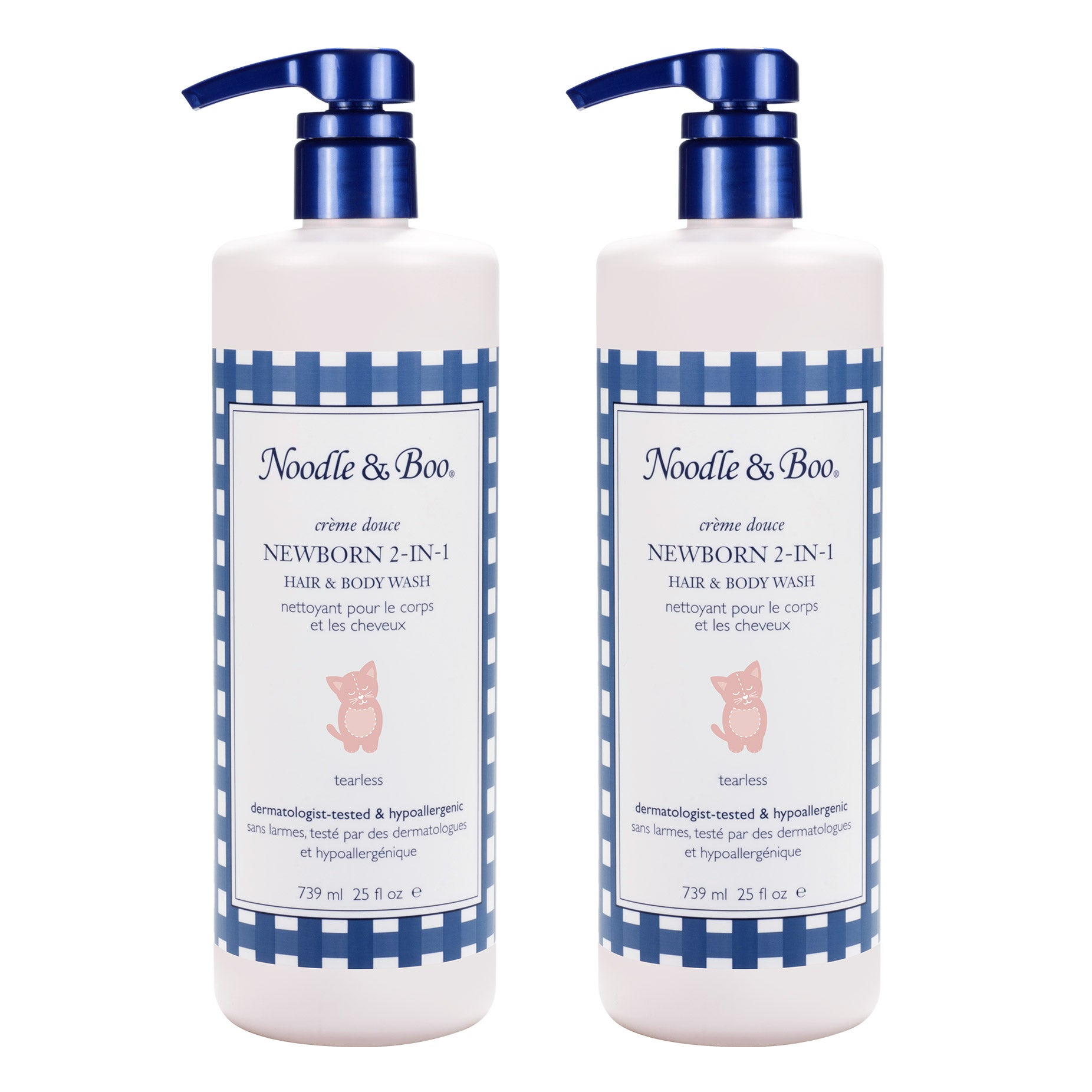 Noodle Boo Newborn 2-in-1 Hair Body Wash, 25 fl oz, 2-pack