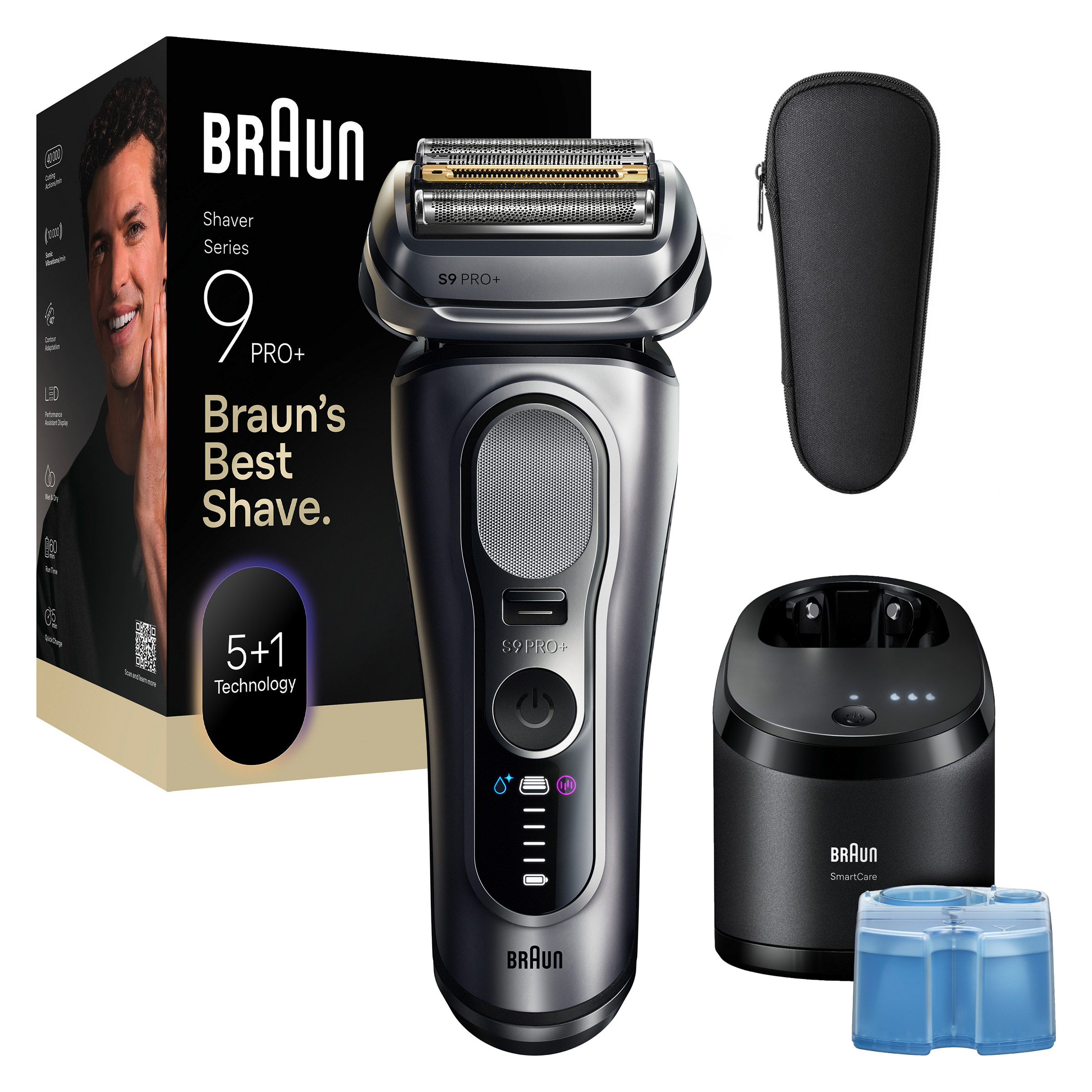 Braun Series 9 PRO+ Men's Electric Razor 9667cc + Clean & Renew