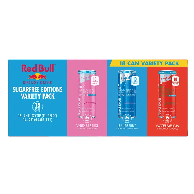 RED BULL SUGAR FREE VTY 18/8.4 FL OZ (4.7 QTS)