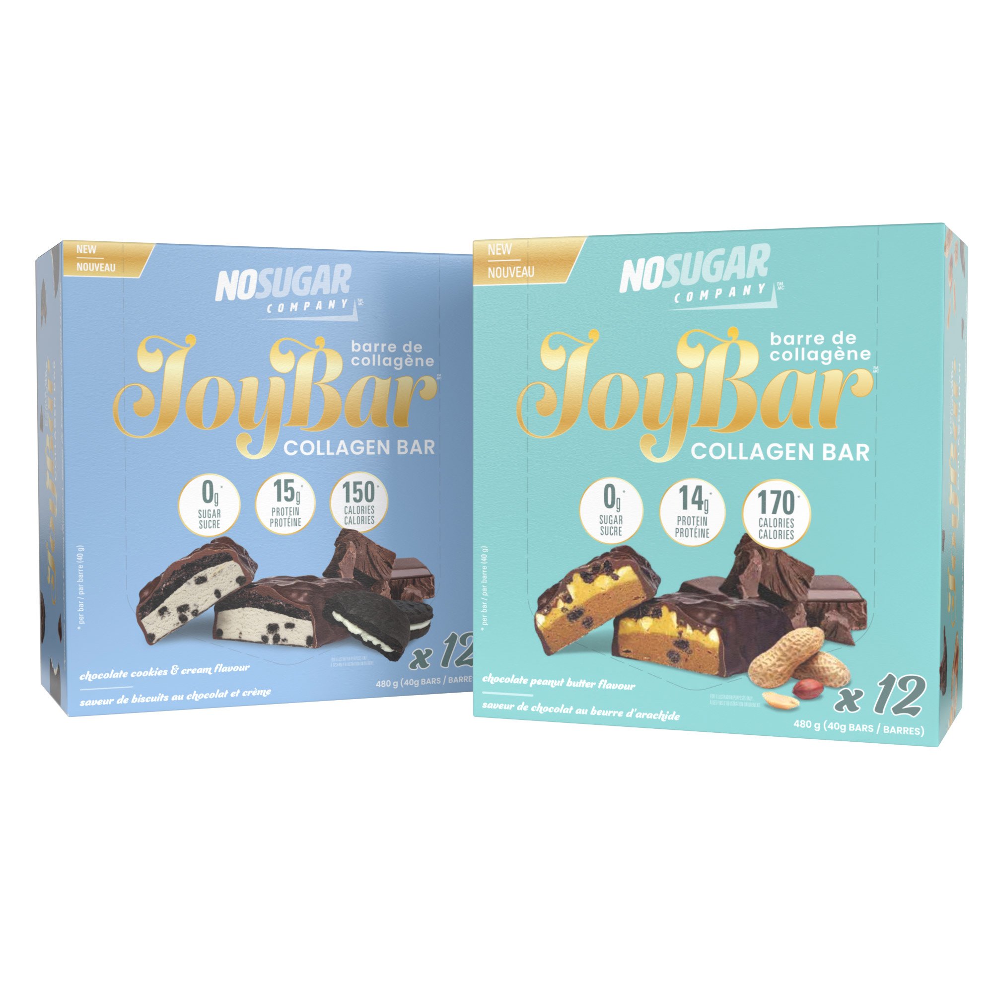 No Sugar Joybar, Collagen Bars, 24 × 40 g
