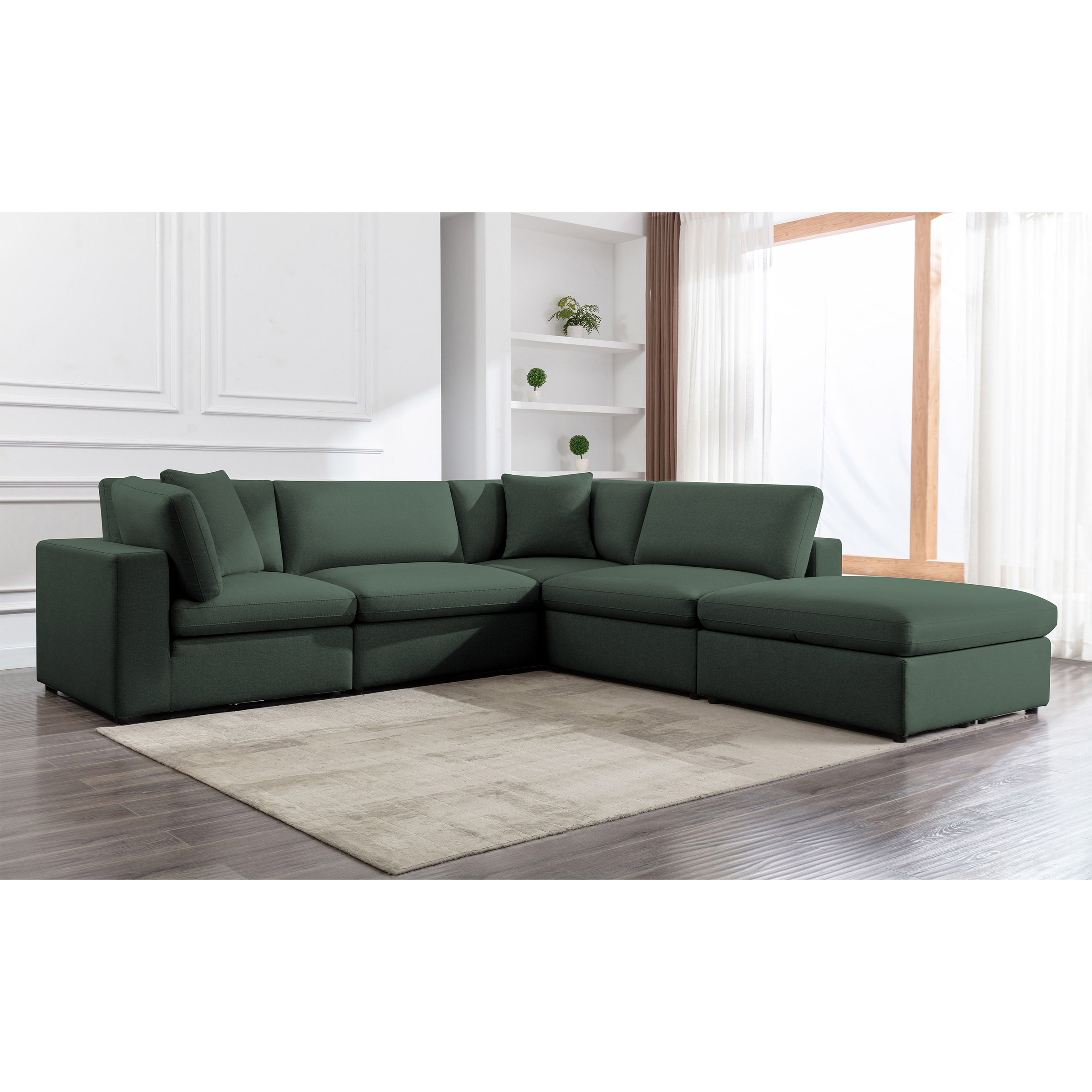 Urban Lounge 5-piece Fabric Sectional