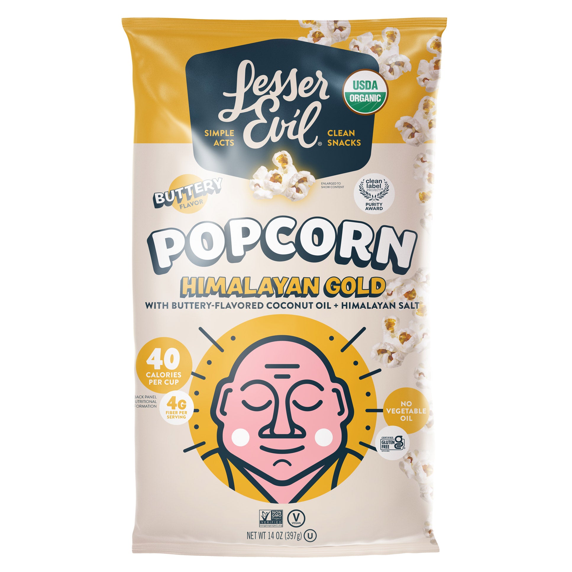 Lesser Evil Himalayan Gold Popcorn, 14 oz | Costco