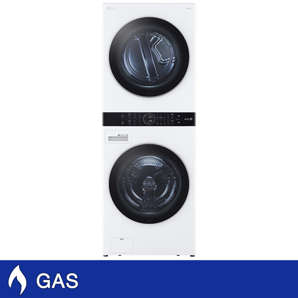 LG WashTower Single Unit GAS with Center Control 4.5 cu. ft. Front Load Washer and 7.4 cu. ft. Dryer