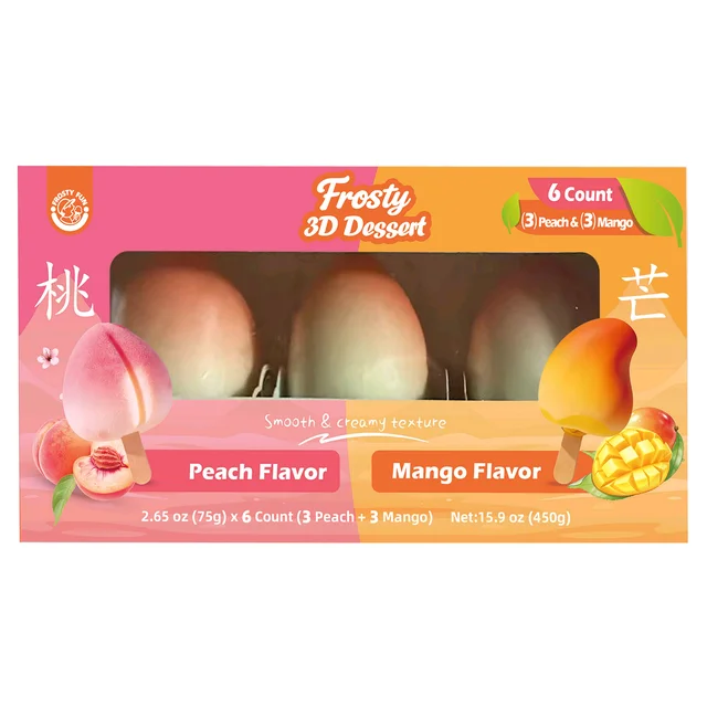 FROSTY PEACH & MANGO FRUIT SHAPED DESSERT 6 COUNT 15.9 OZ