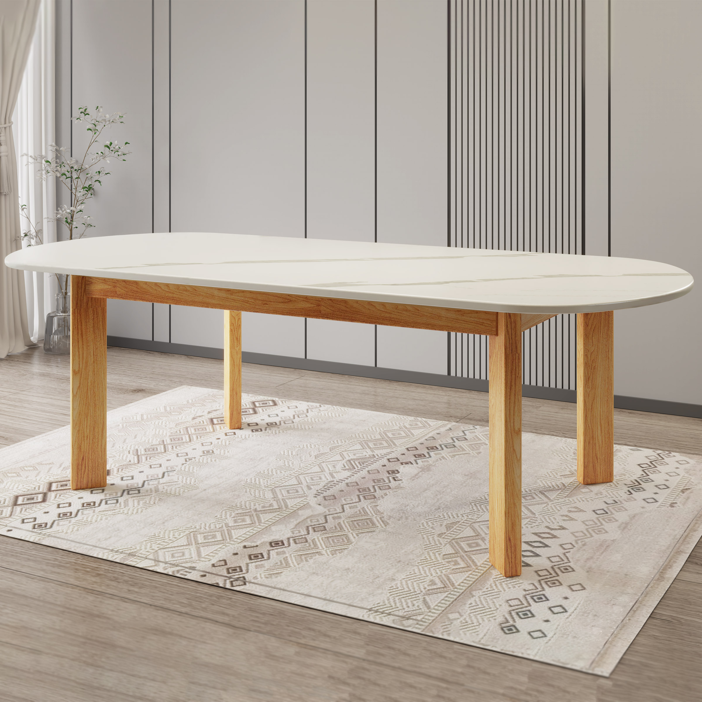 Winston Solid Quartz Dining Table, 218 cm (86 in.)