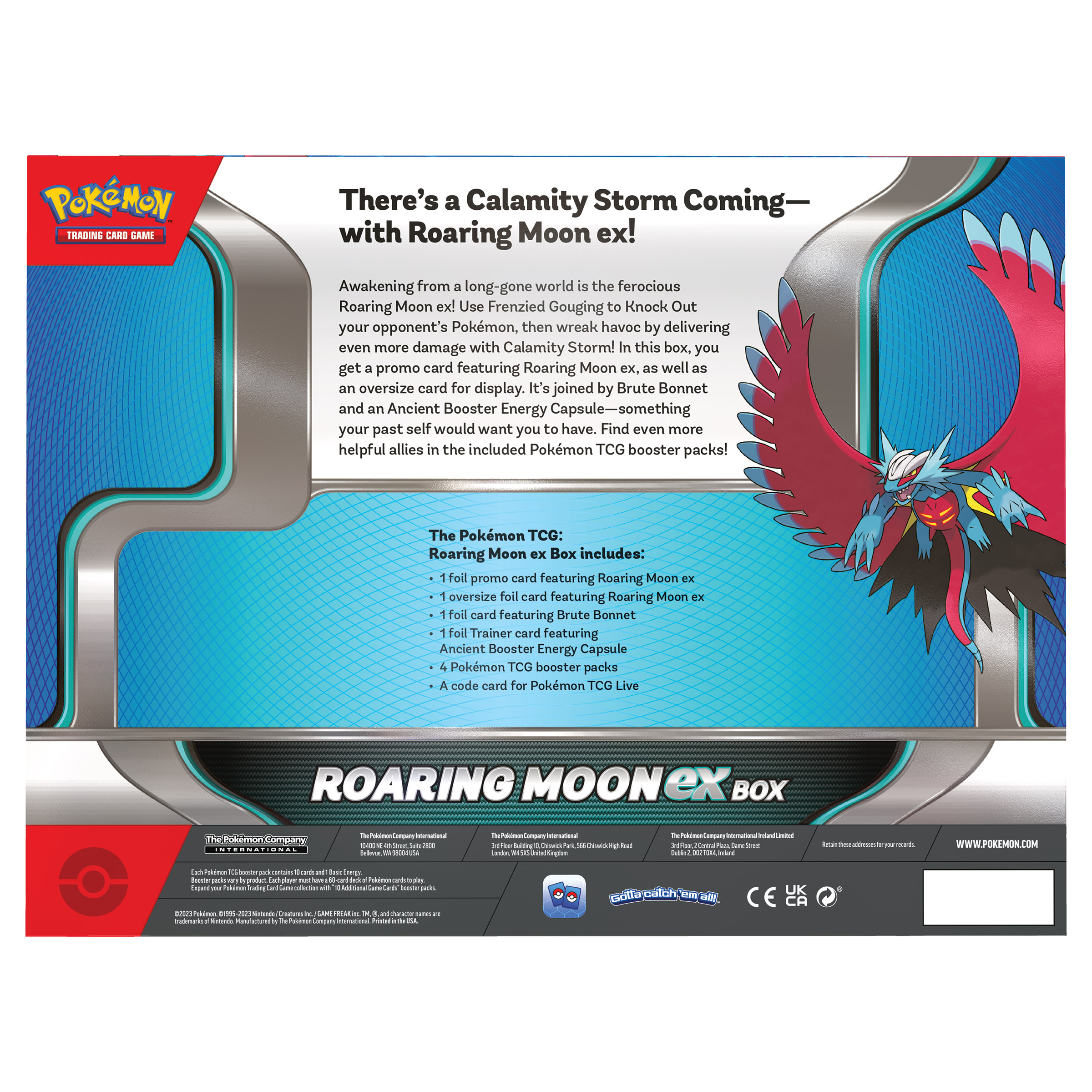 pokemon card roaring moon CardROARING EXSAR(218/187) (SV8a) Japanese PSA10  Fandom Tokyo POKMON TCG Mabosstiff ex Box Play Like a Bosswith Mabosstiff ex Pokemon Roaring Moon ex Box