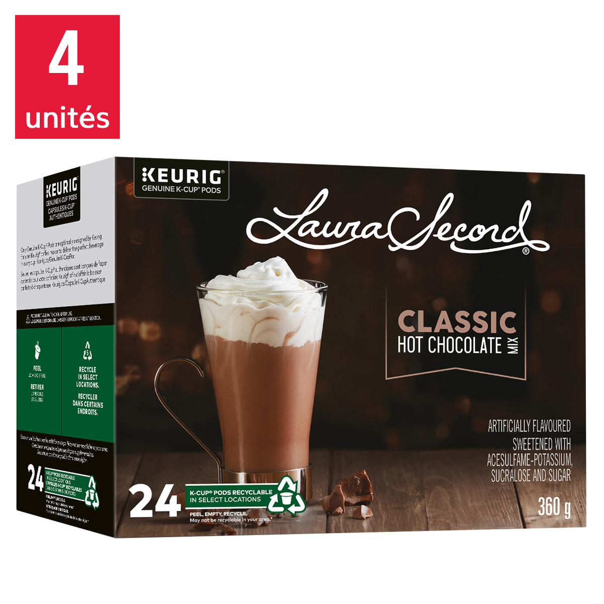 Laura Secord Hot Chocolate Mix K cups, 96-count | Costco