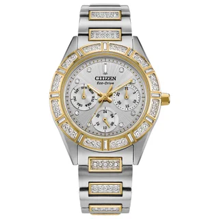 CITIZEN ECO-DRIVE TWO TONE STAINLESS STEEL WOMENS WATCH