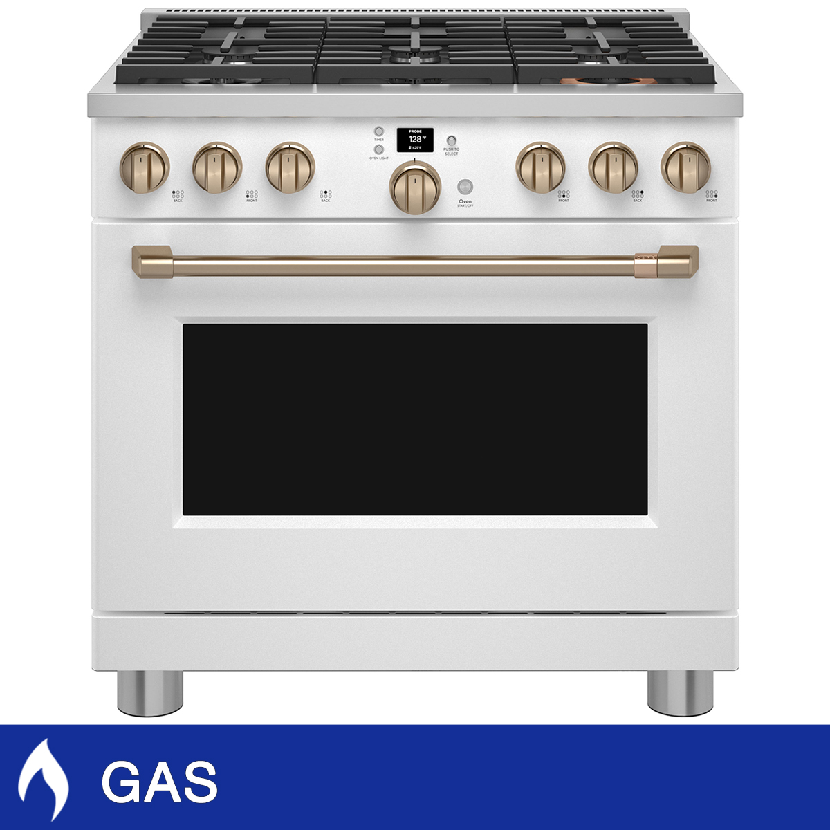 Café 36 in. 6.2 cu ft. Gas Commercial Style Range with Air Convection