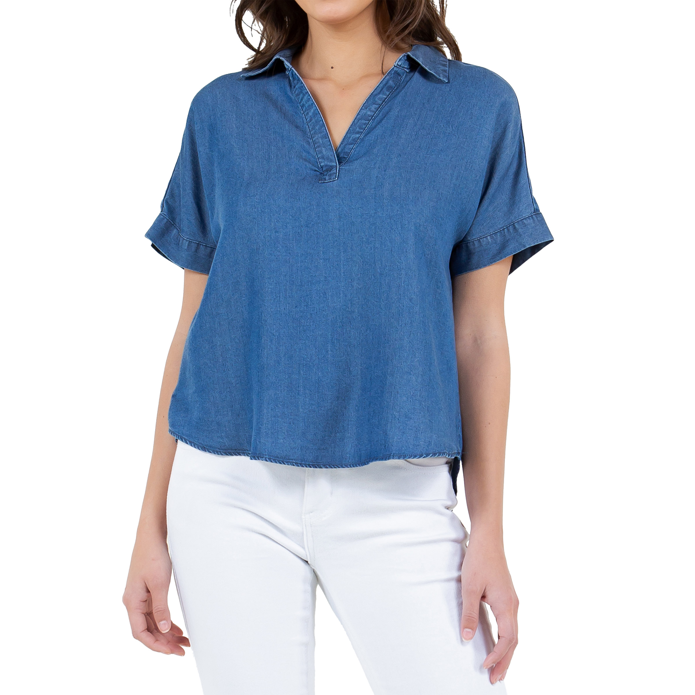Cristina B Short Sleeve Tencel Shirt
