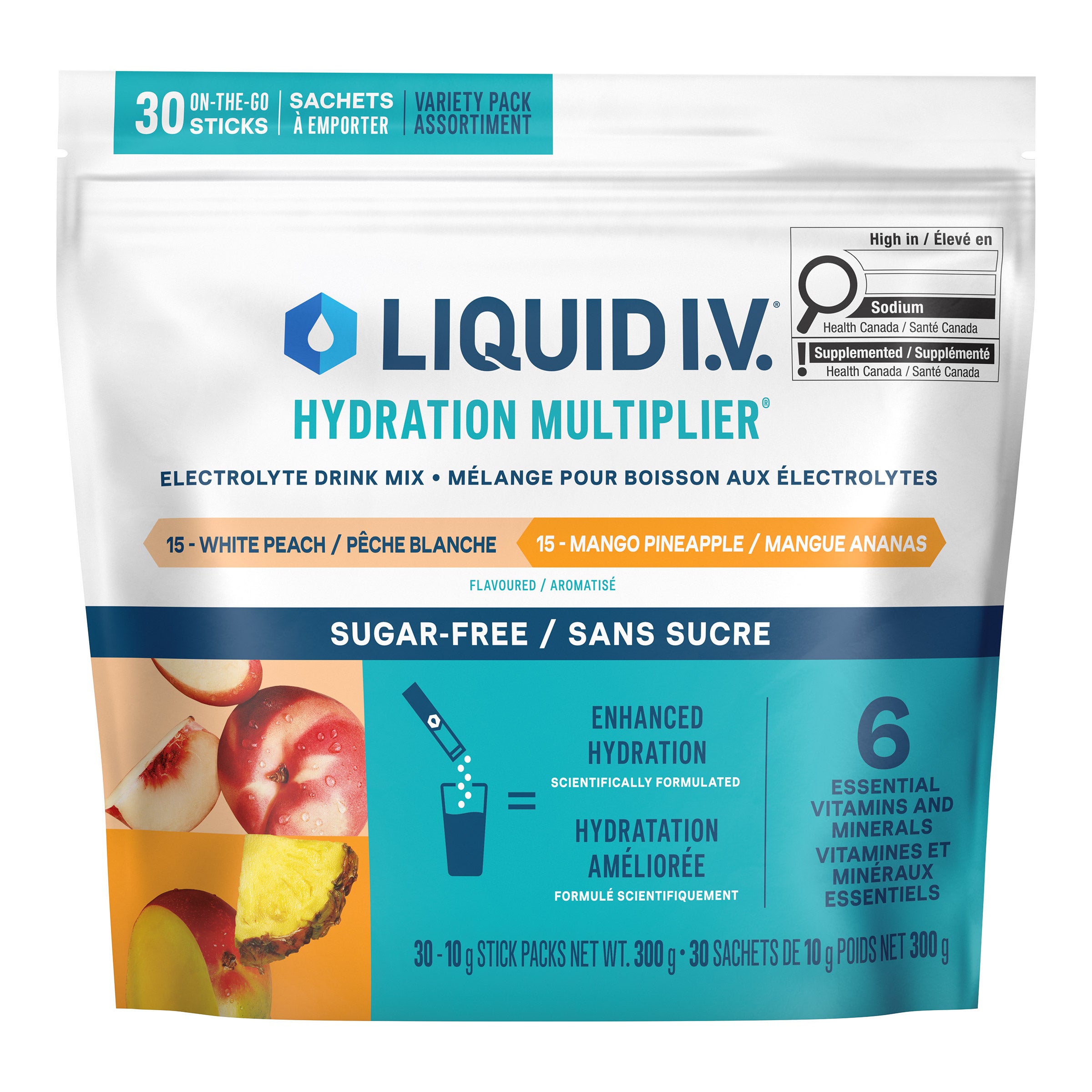 Liquid I.V. Sugar Free Hydration Variety Pack, 30 x 10 g | Costco
