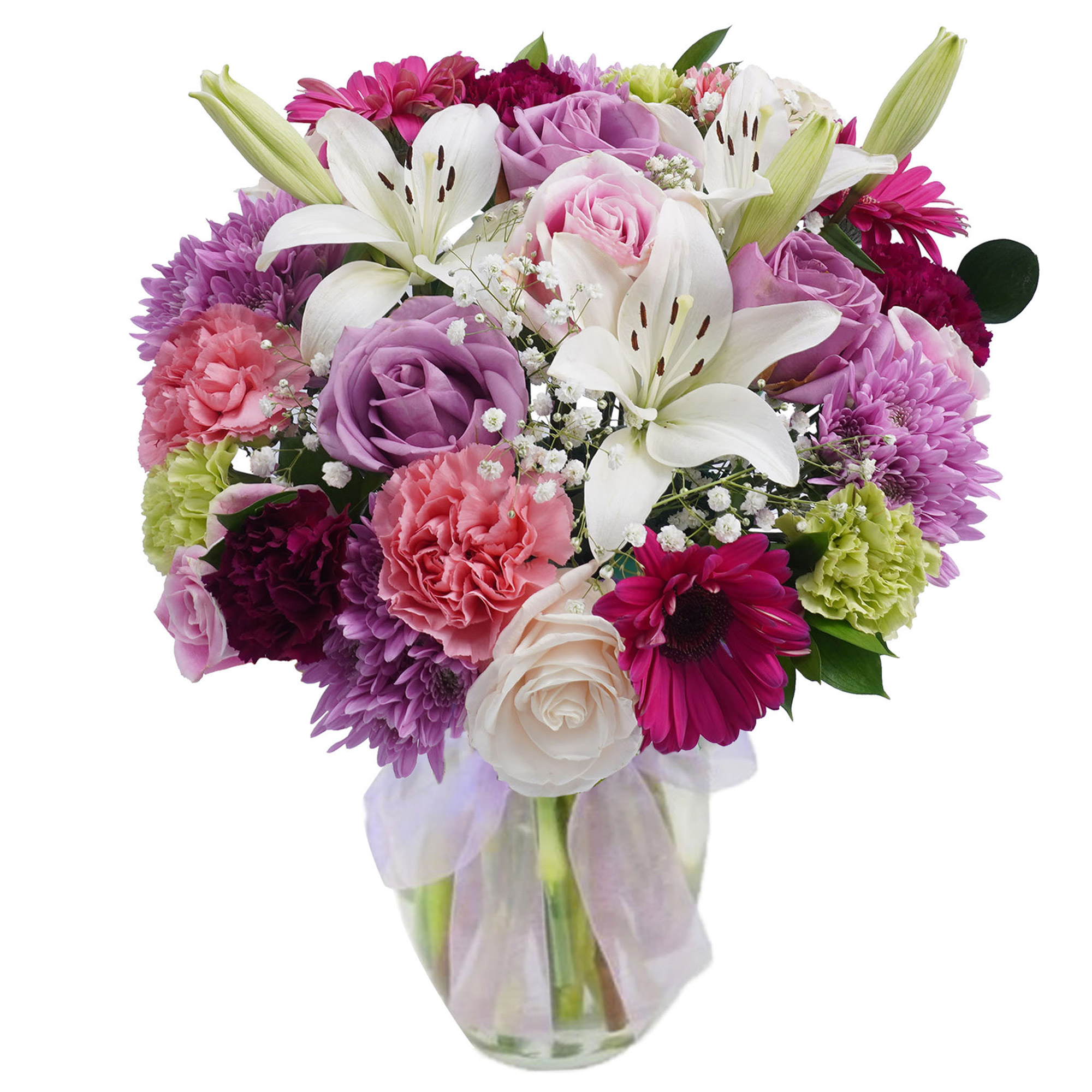 Passionate Blooms Bouquet with Vase