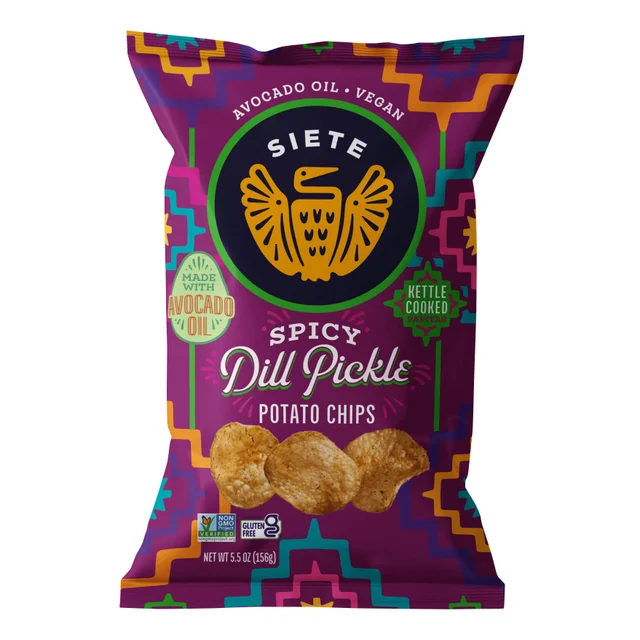 SIETE SPICY DILL POTATO CHIP 18 OZ