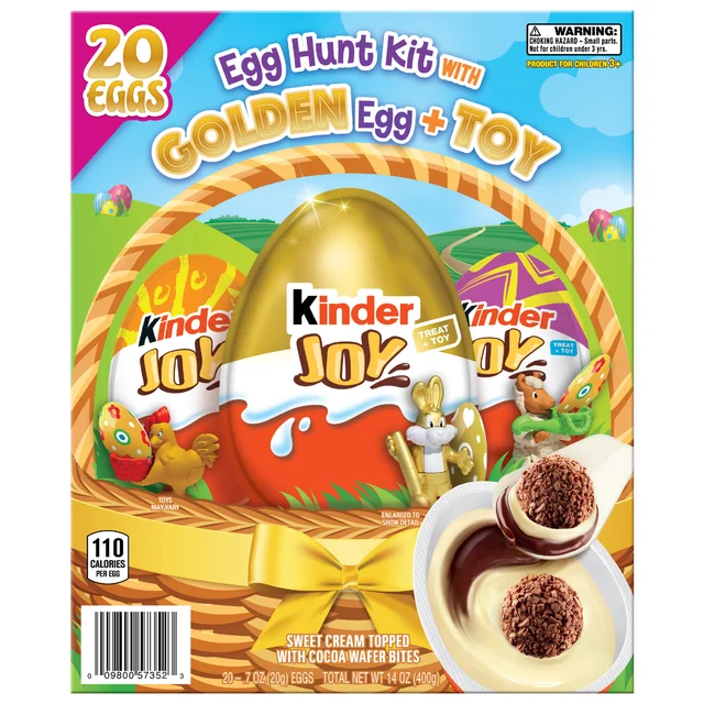 KINDER JOY EASTER EGGS 20 COUNT .7 OUNCES EA