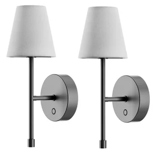 Globe Electric Wireless Rechargeable LED Integrated Wall Sconce 2-pack