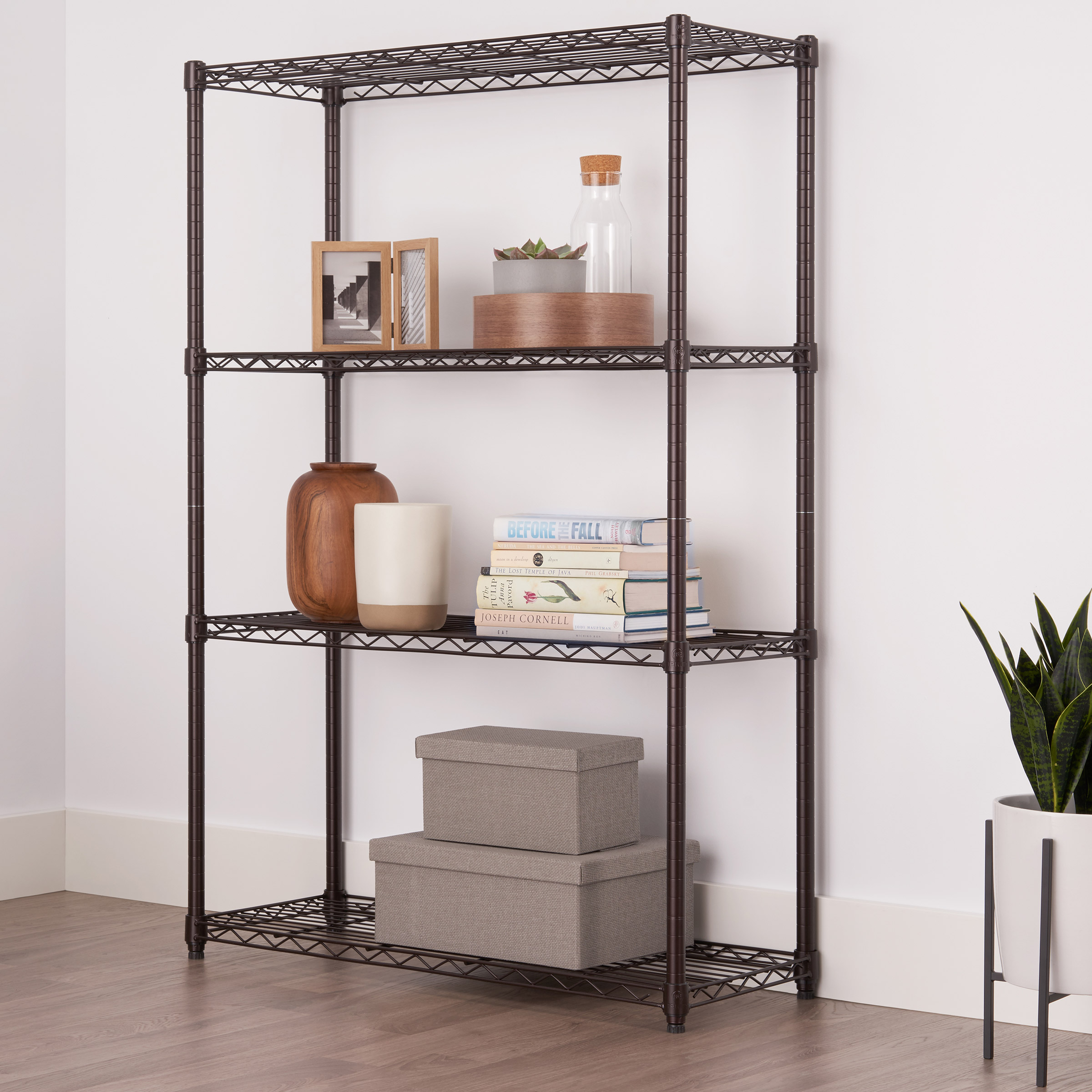 TRINITY 4-Tier NSF Dark Bronze All Purpose Shelving Rack
