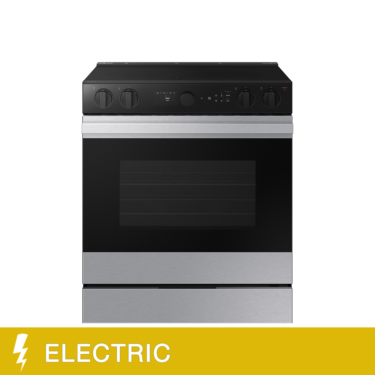 Samsung 30 in 6.3 cu. ft. Stainless Steel Electric Slide-In Range with Air Fry and Air Sous Vide