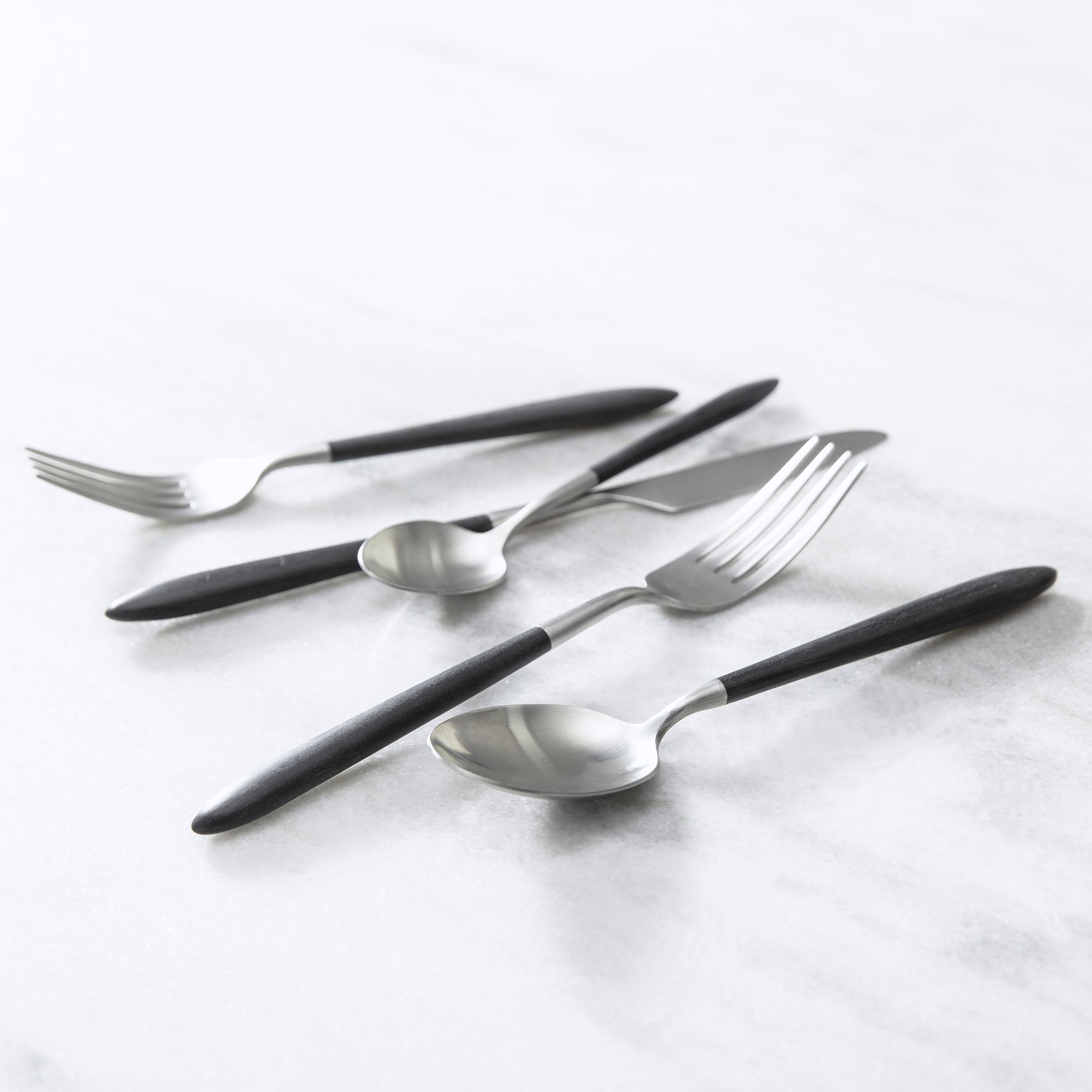 Fortessa Velo Black and Brushed 20-piece Flatware Set | Costco