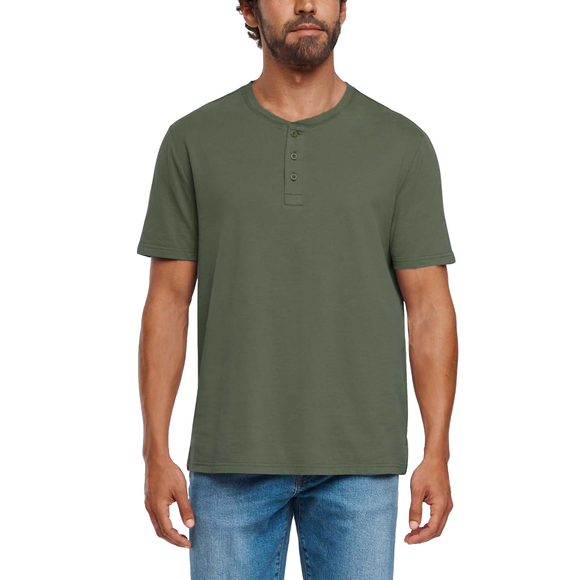 Gap Men’s Henley Shirt Short Sleeve 100% Cotton 3-Button Lightweight New S-XXL