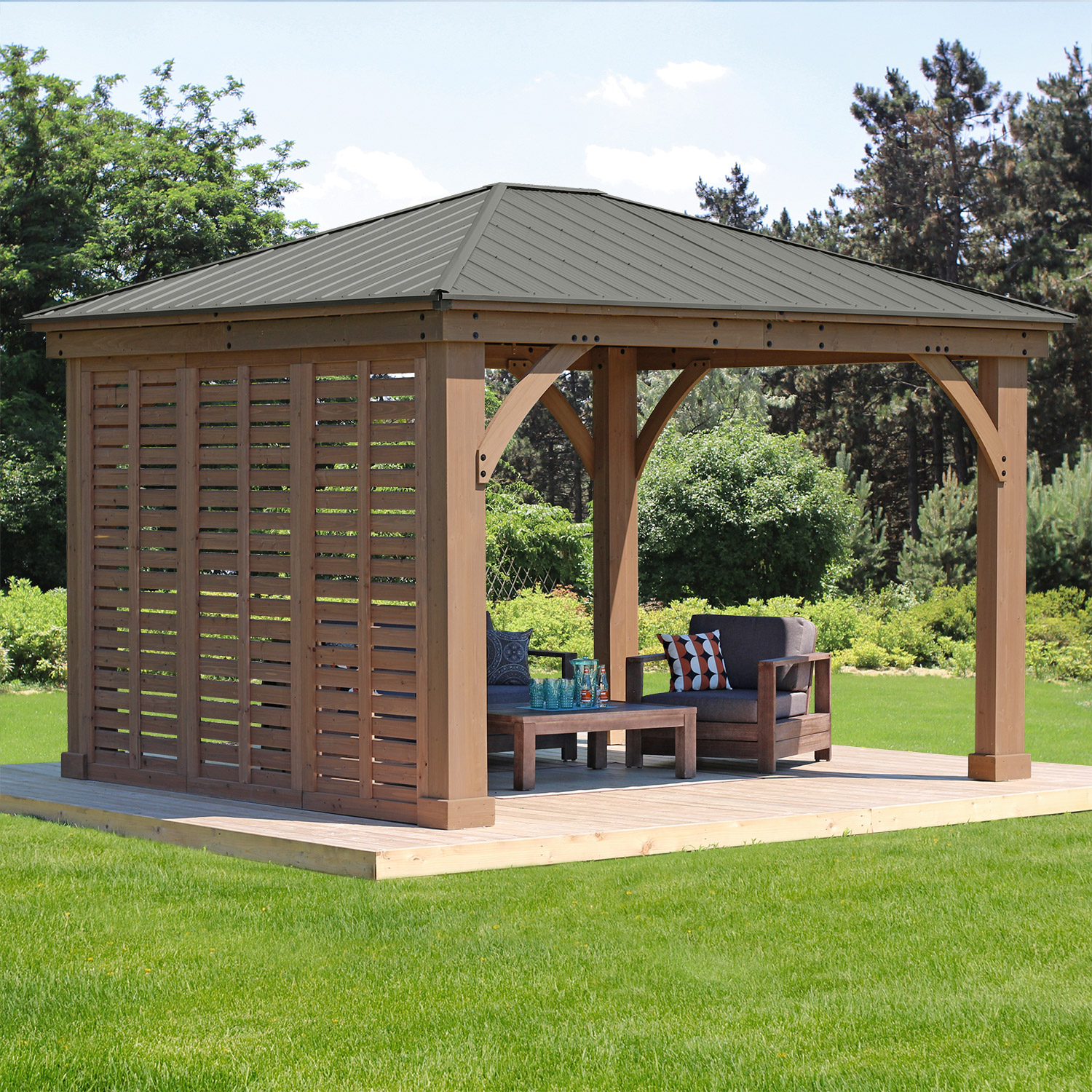 Yardistry Gazebo Privacy Wall