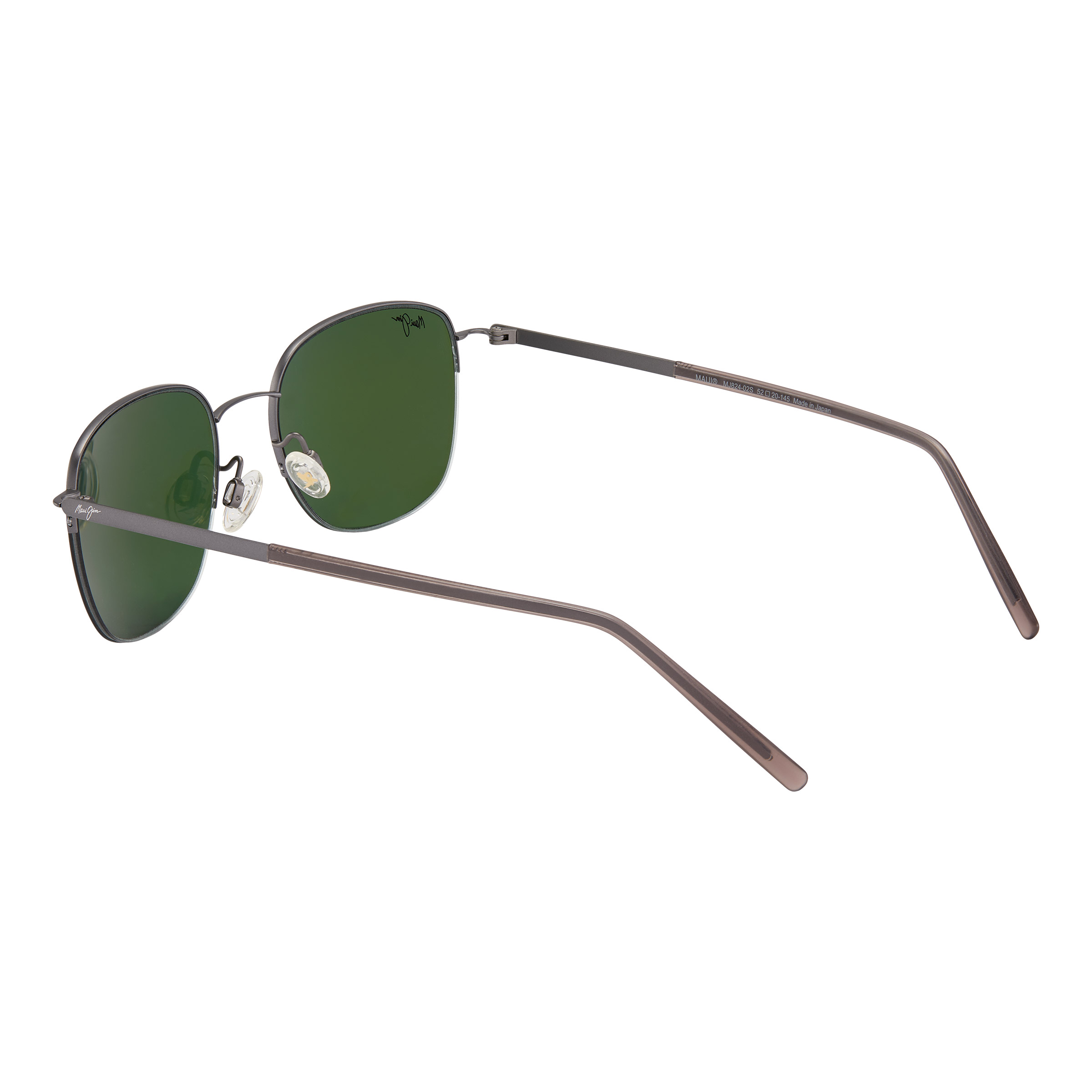 Maui Jim Crater Rim B824-02S Satin Dark Gunmetal Blue Hawaii