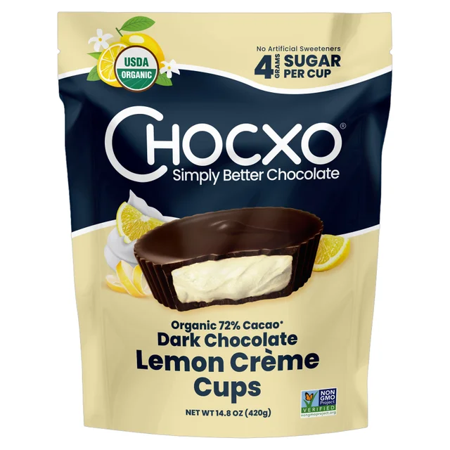 CHOCXO ORGANIC DC LEMON CUPS 14.8 OZ