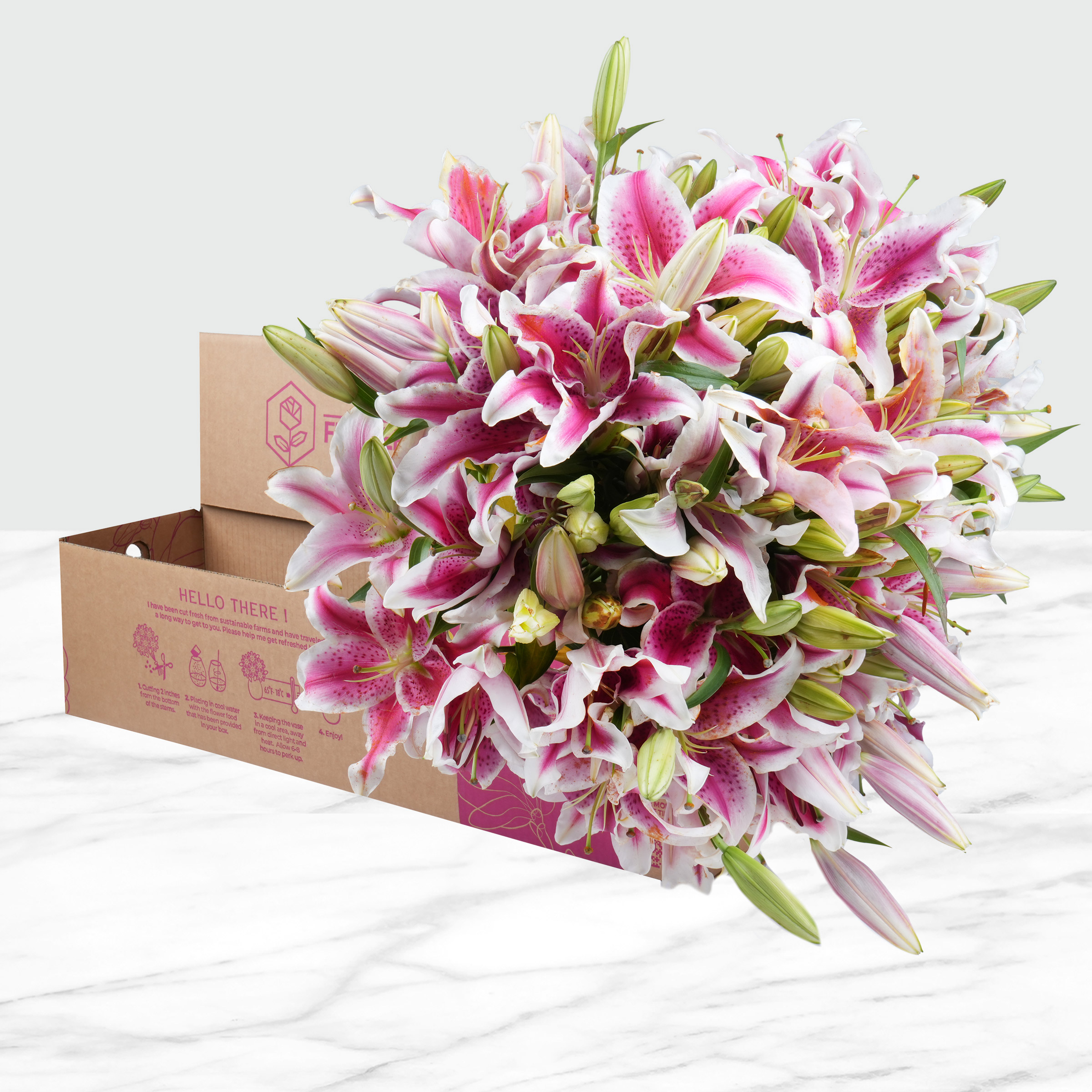 Oriental Lilies Fresh Cut Floral Bouquet, 40-stems | Costco
