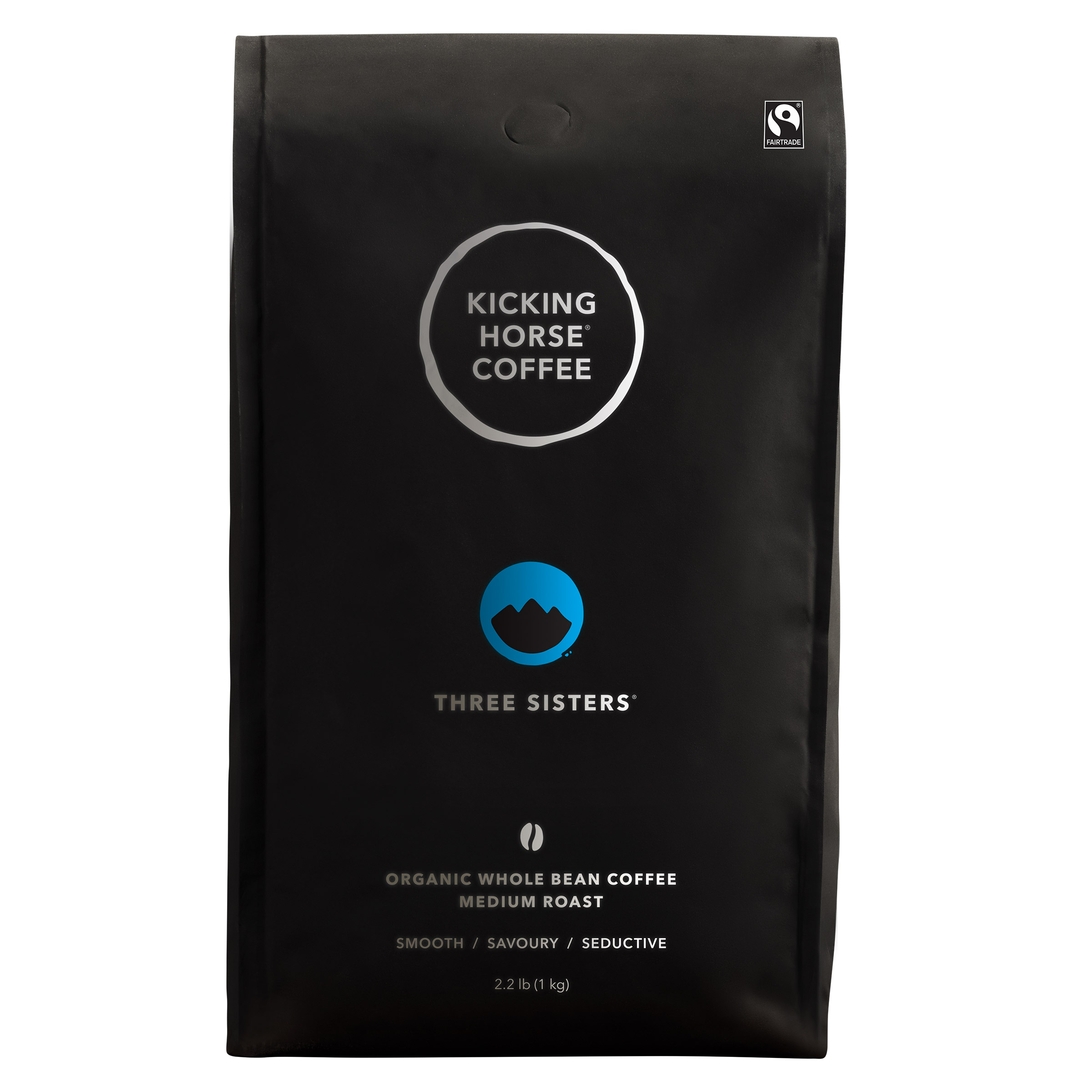 Kicking Horse Coffee, Three Sisters Blend, Organic Whole Bean Coffee, Medium Roast, 1kg