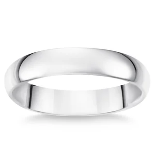 4mm Comfort Fit Wedding Ring, Platinum Size 10