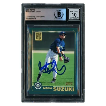 Ichiro Suzuki Autographed 2001 Topps Rookie Card #726 Ichiro Suzuki Autographed 2001 Topps Rookie Card #726