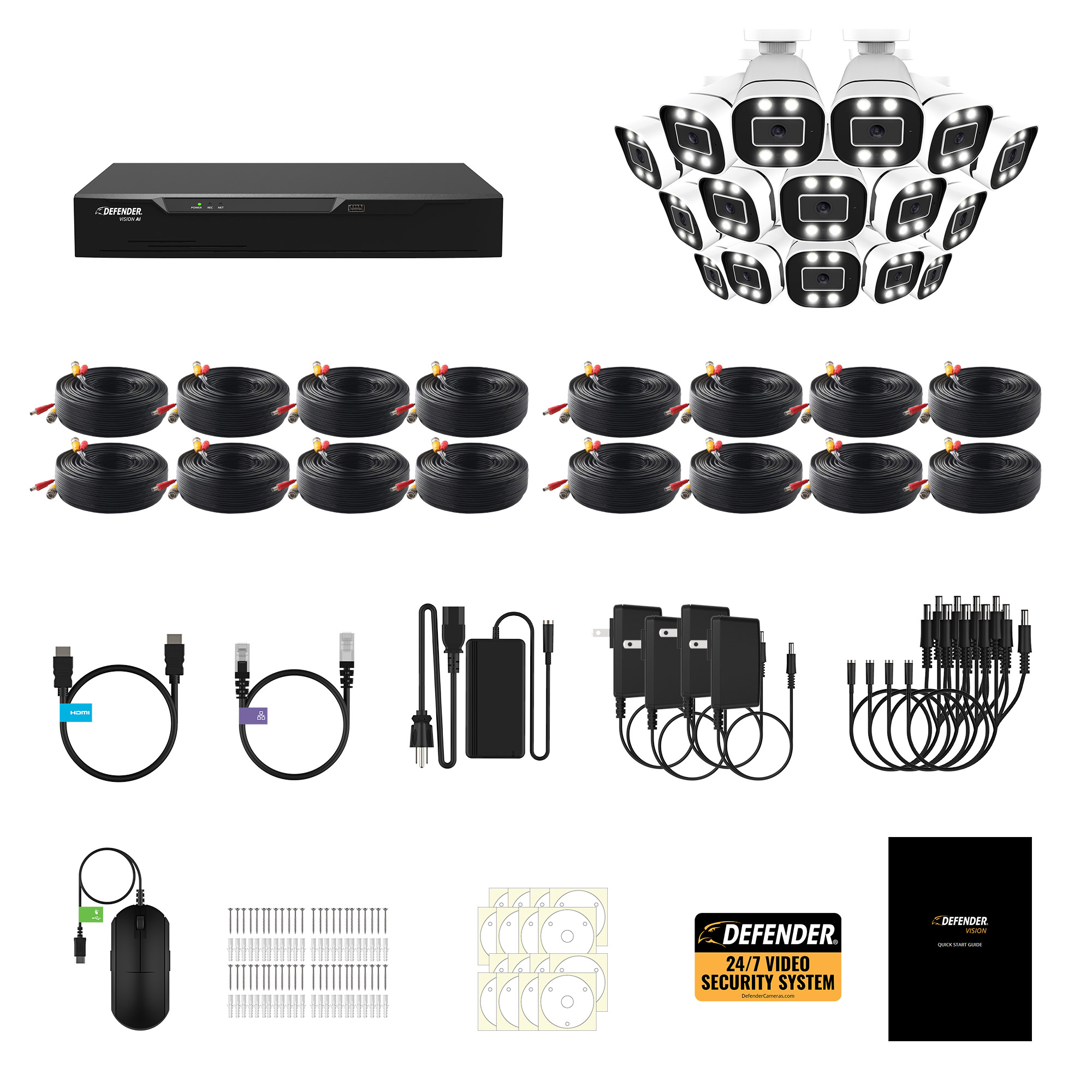 Defender 4K Vision AI Smart DVR Security System with 16 Deterrence ...