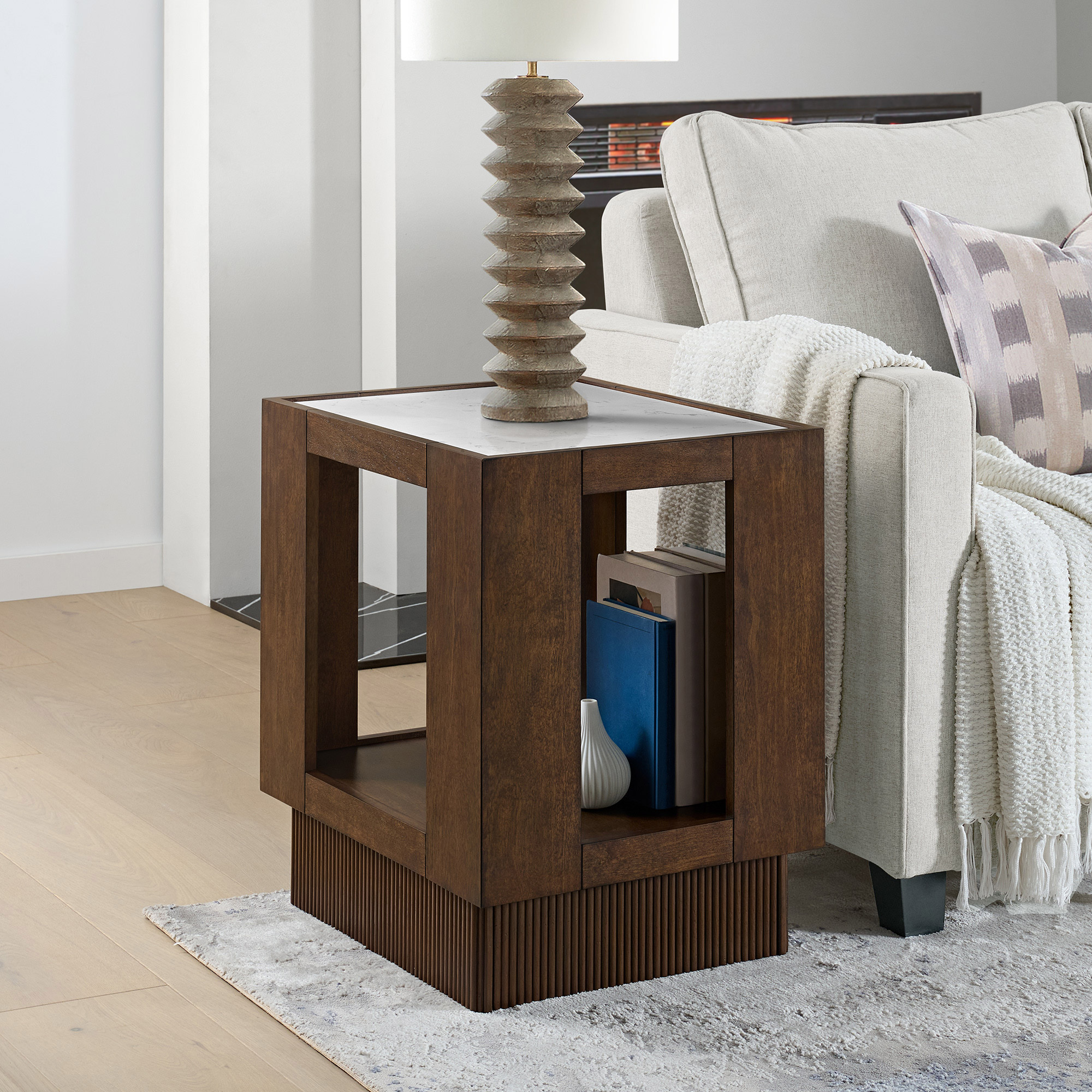 Side Table with Engineered Stone Top
