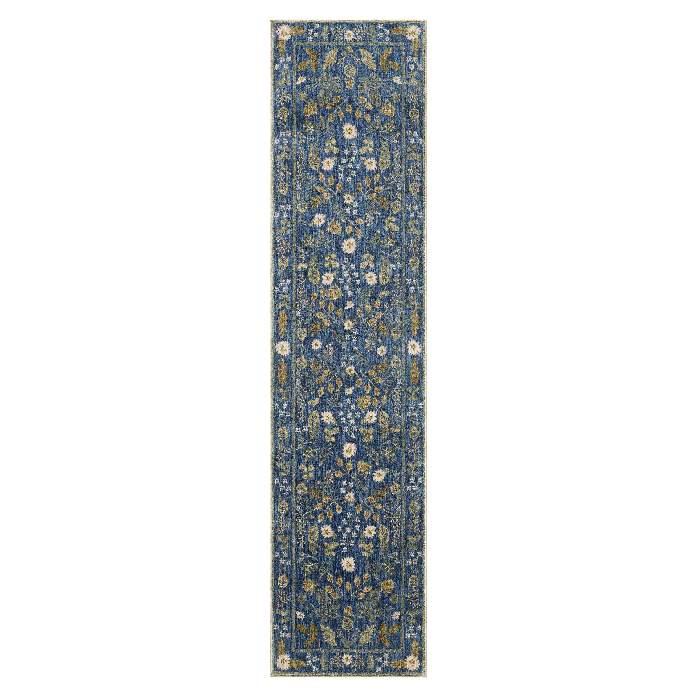Rifle Paper Co. x Loloi Figaro Runner Rug, Blue, 1'11