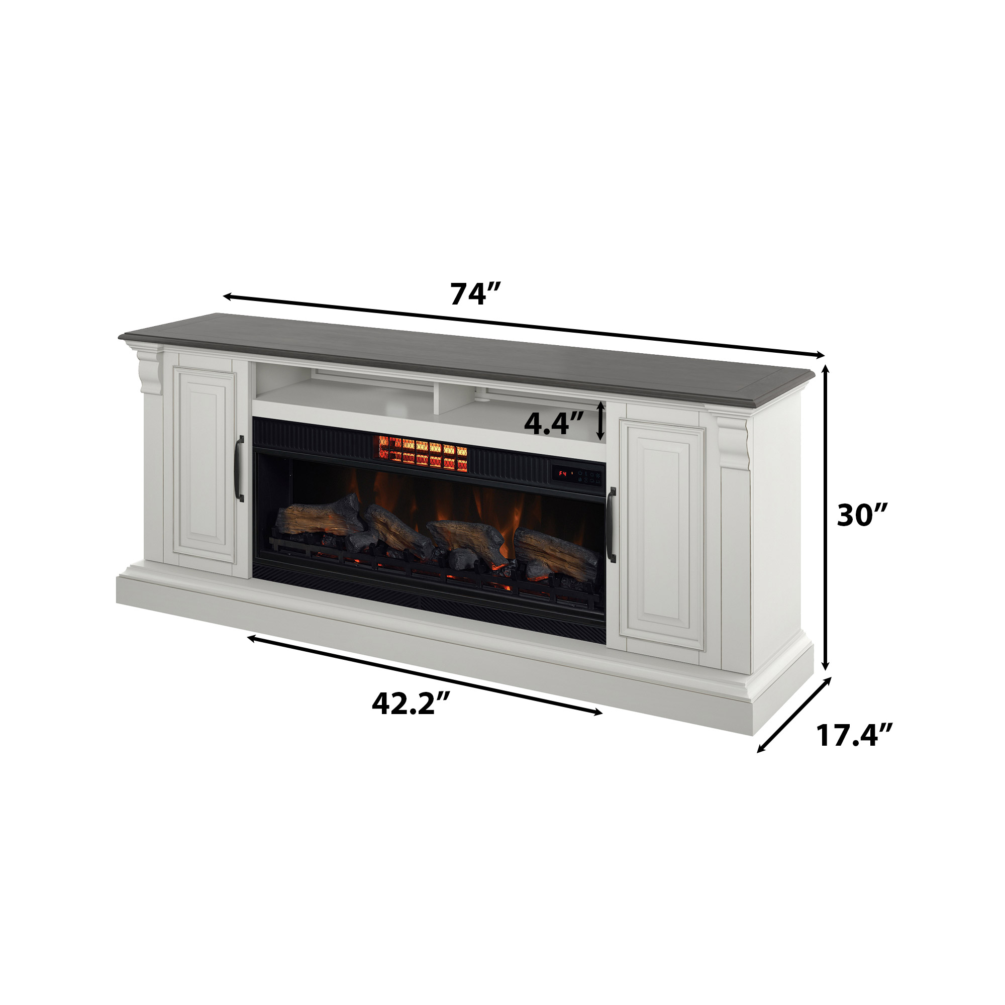 Tresanti Eloise Console with ClassicFlame CoolGlow 2-in-1 Electric