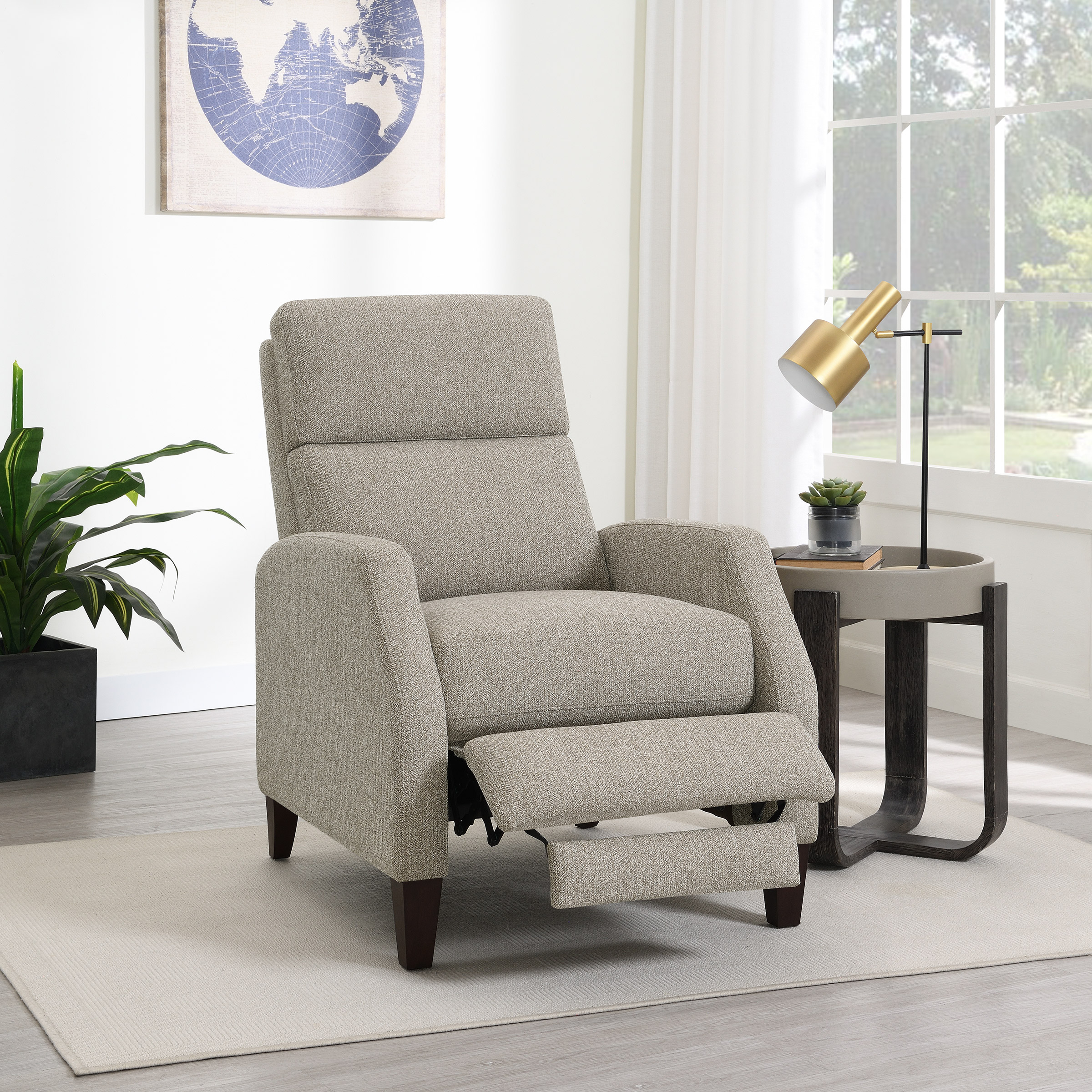 Fabric Pushback Recliner
