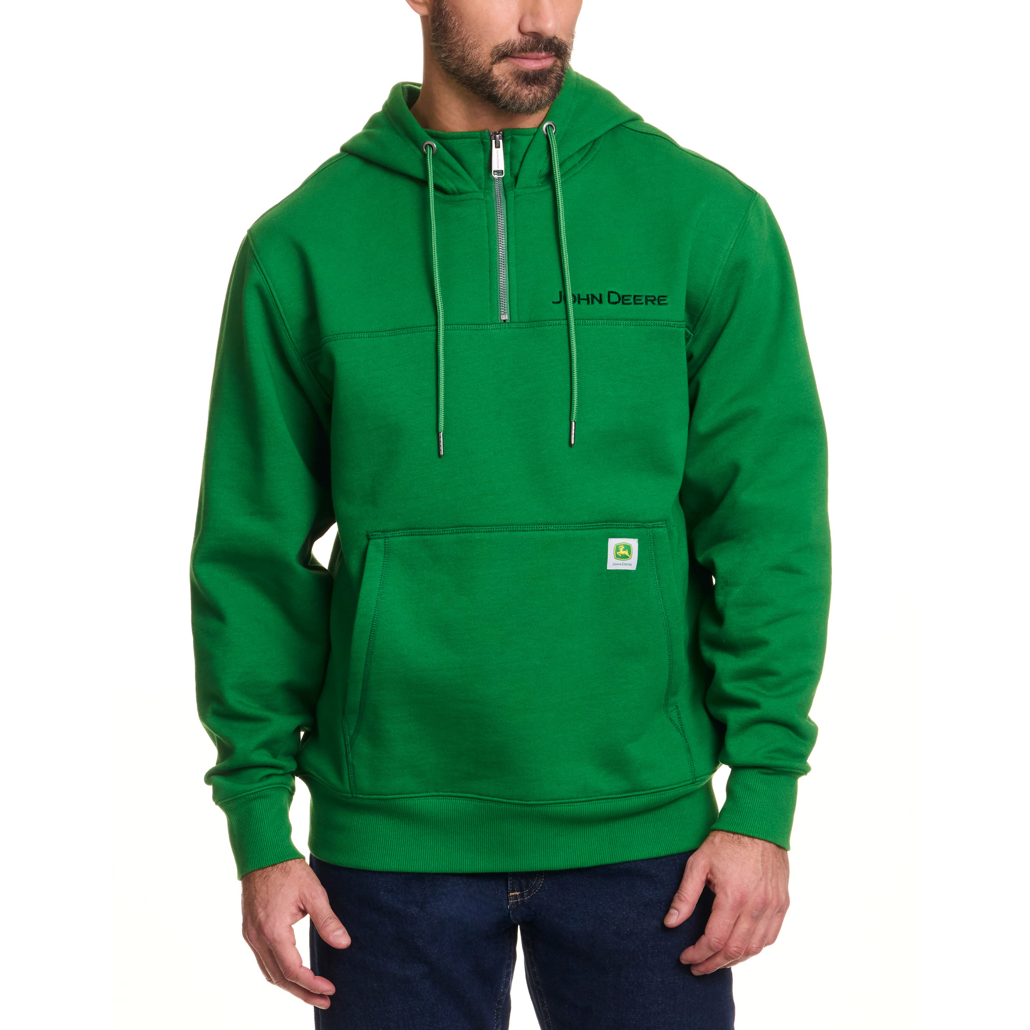 John Deere Men's Quarter Zip Hoodie